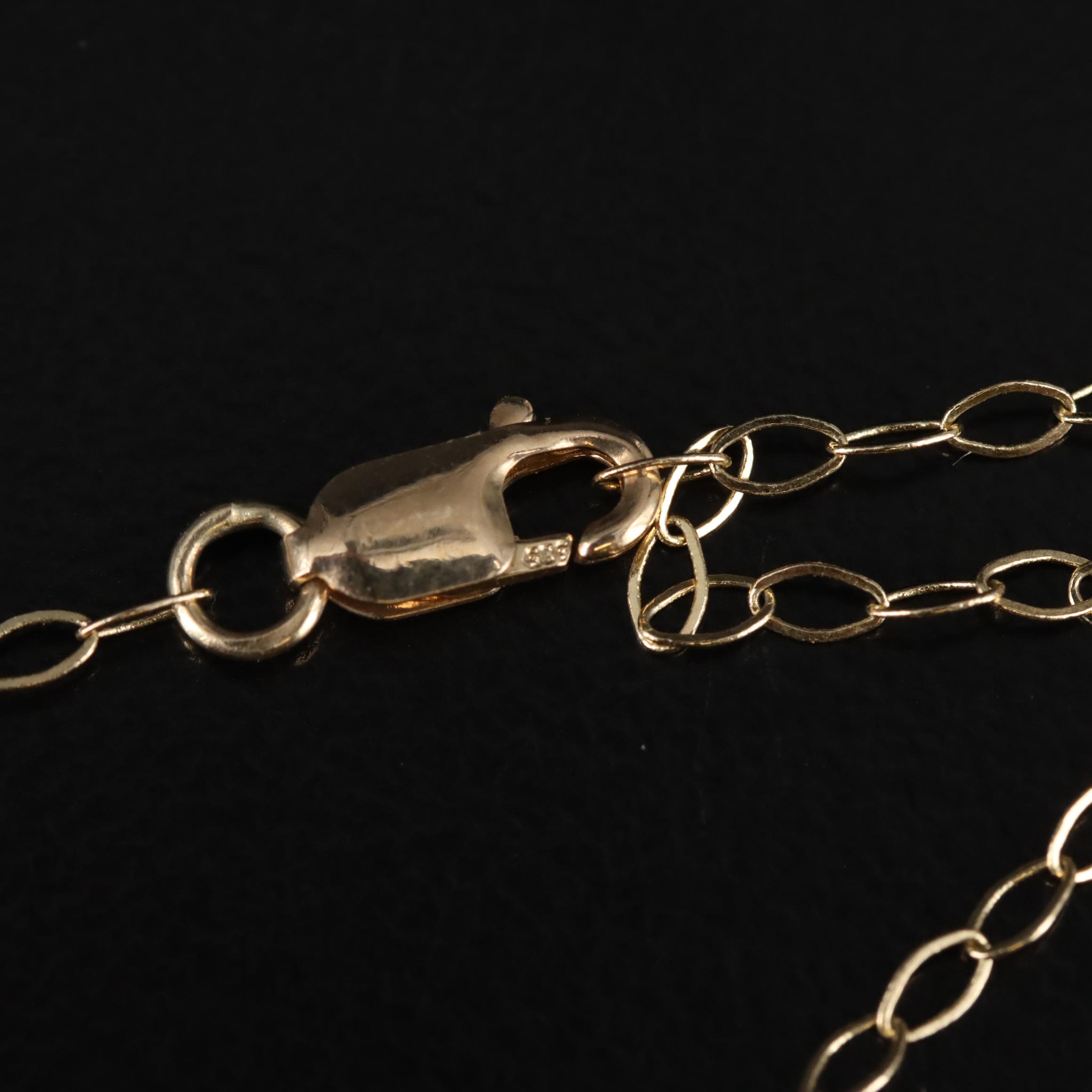 14K Curved Bar Necklace