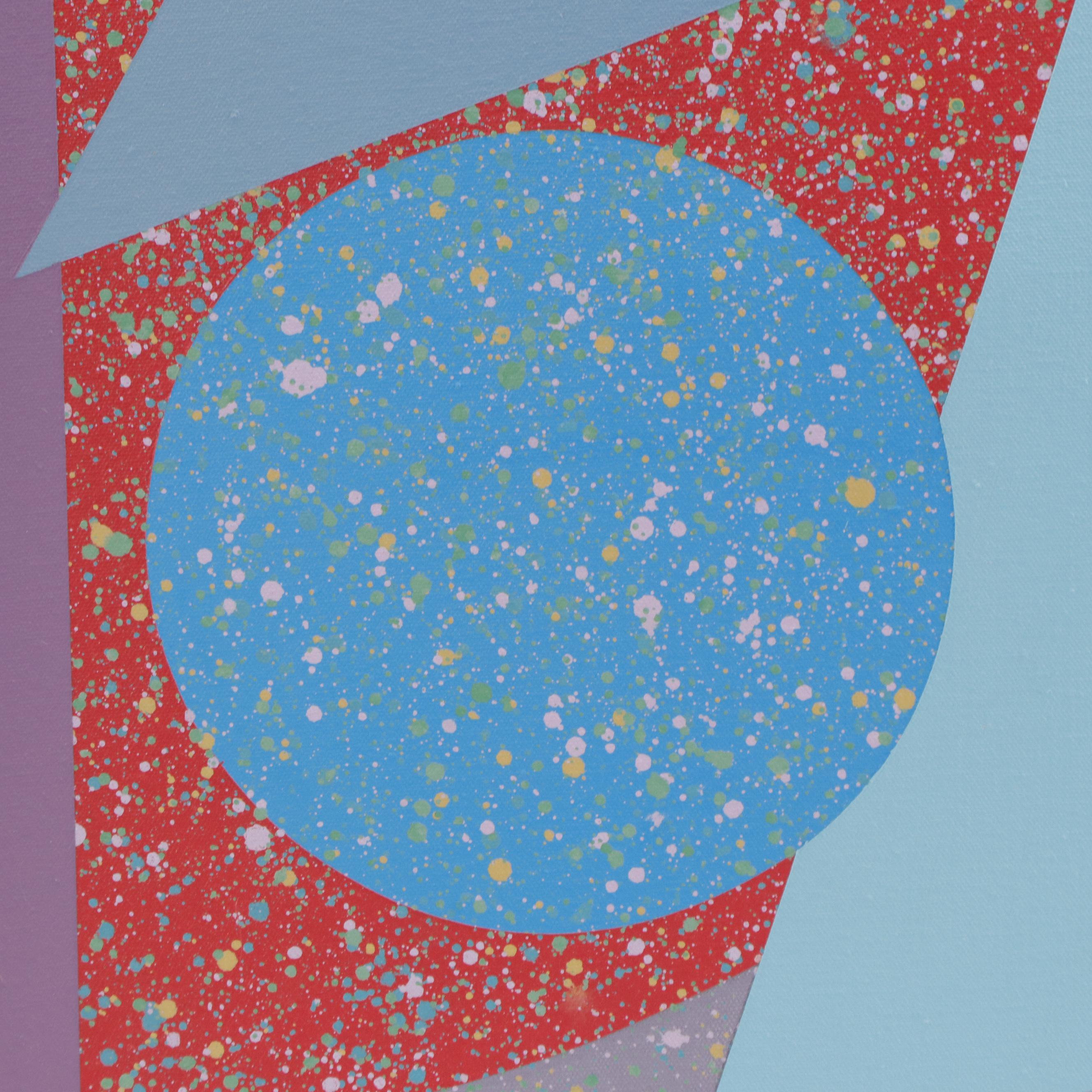 Walter Stomps Abstract Geometric Acrylic Painting "Galactic Border No