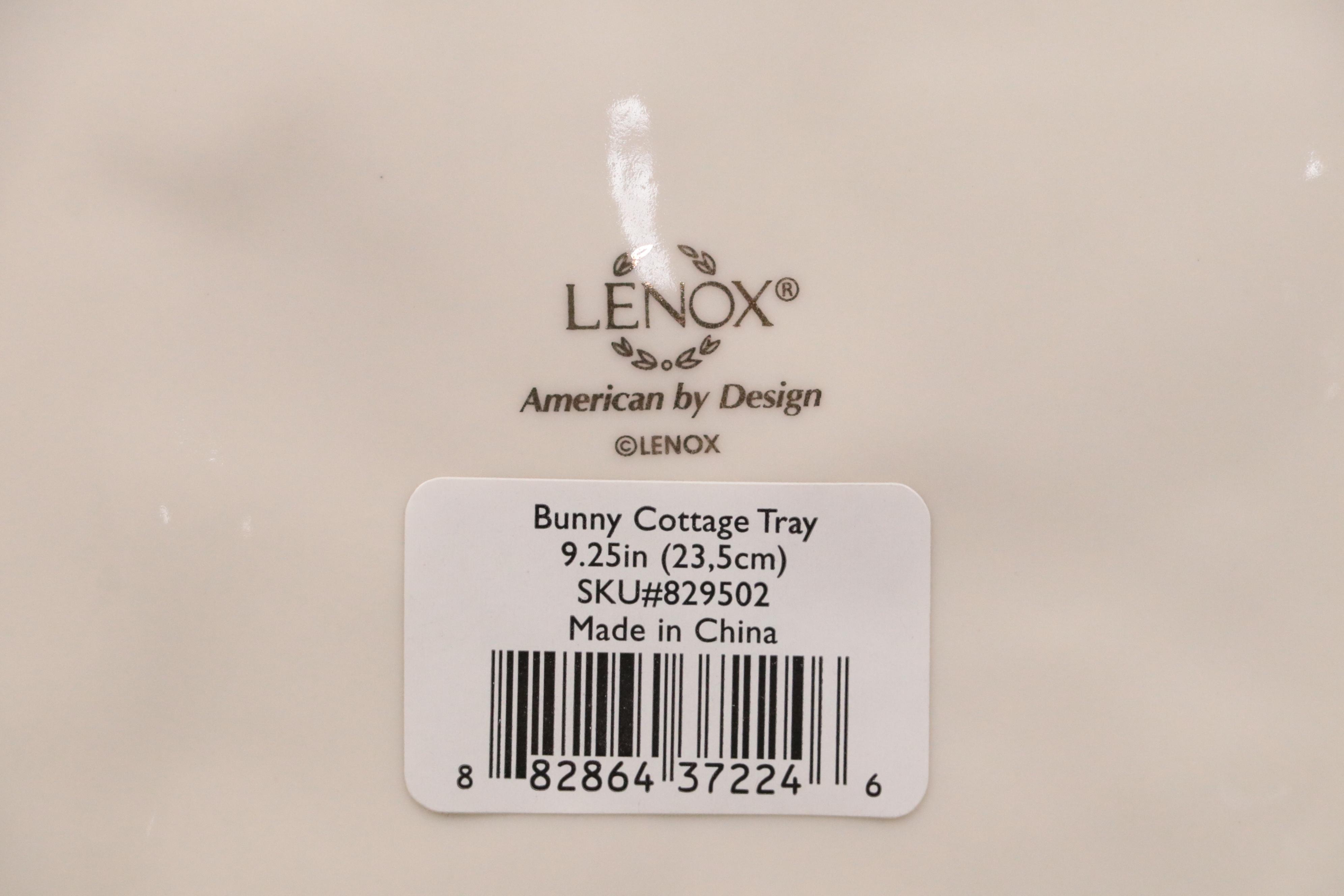 Lenox Porcelain Easter Ornament Tree with Ornaments and Figural Serving Tray