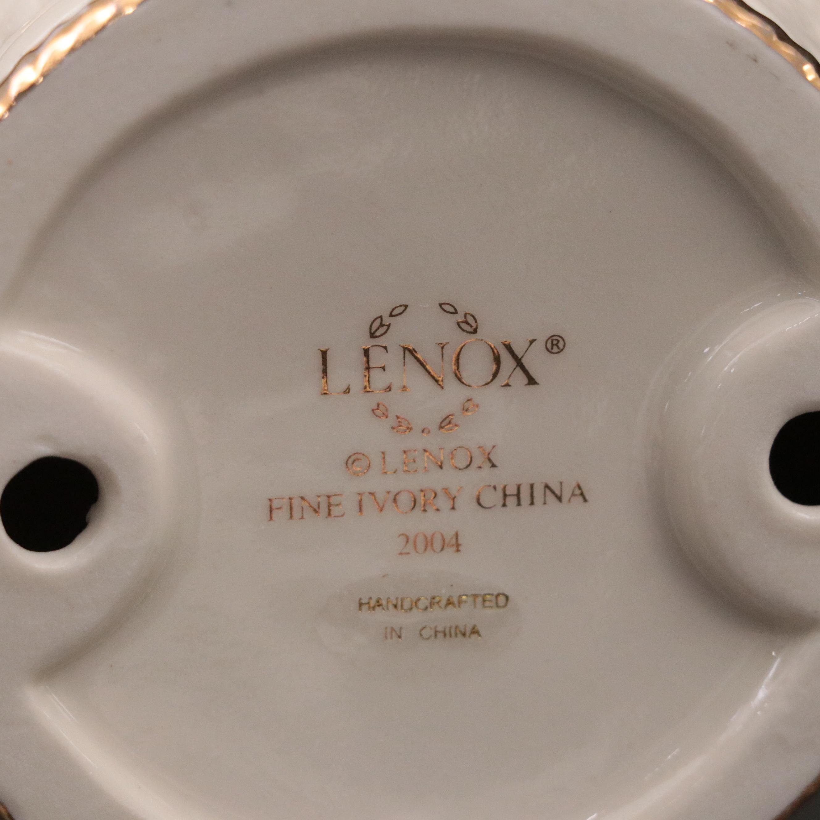 Lenox Porcelain Easter Ornament Tree with Ornaments and Figural Serving Tray