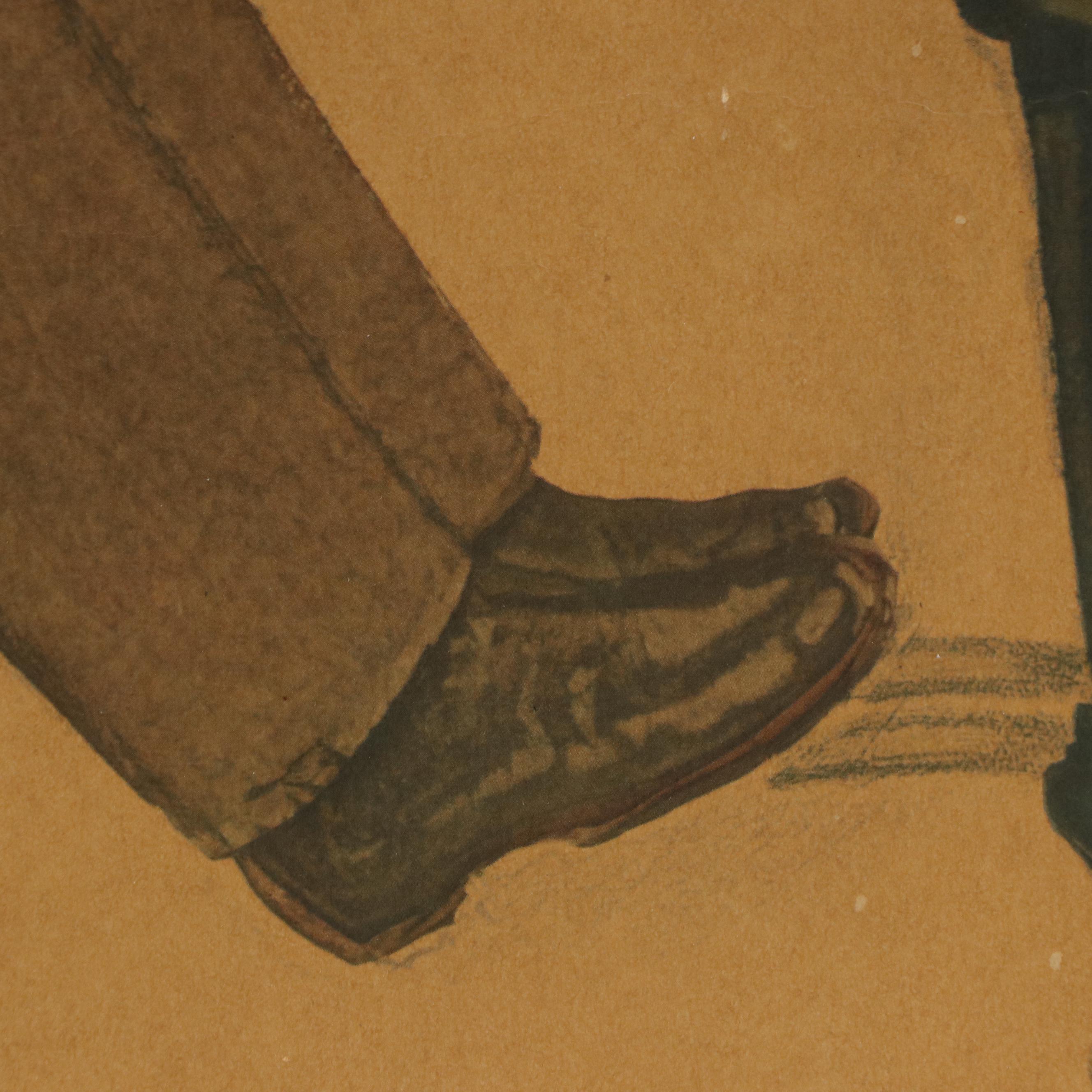 Offset Lithograph After Willy von Beckerath "Johannes Brahms at the Piano"