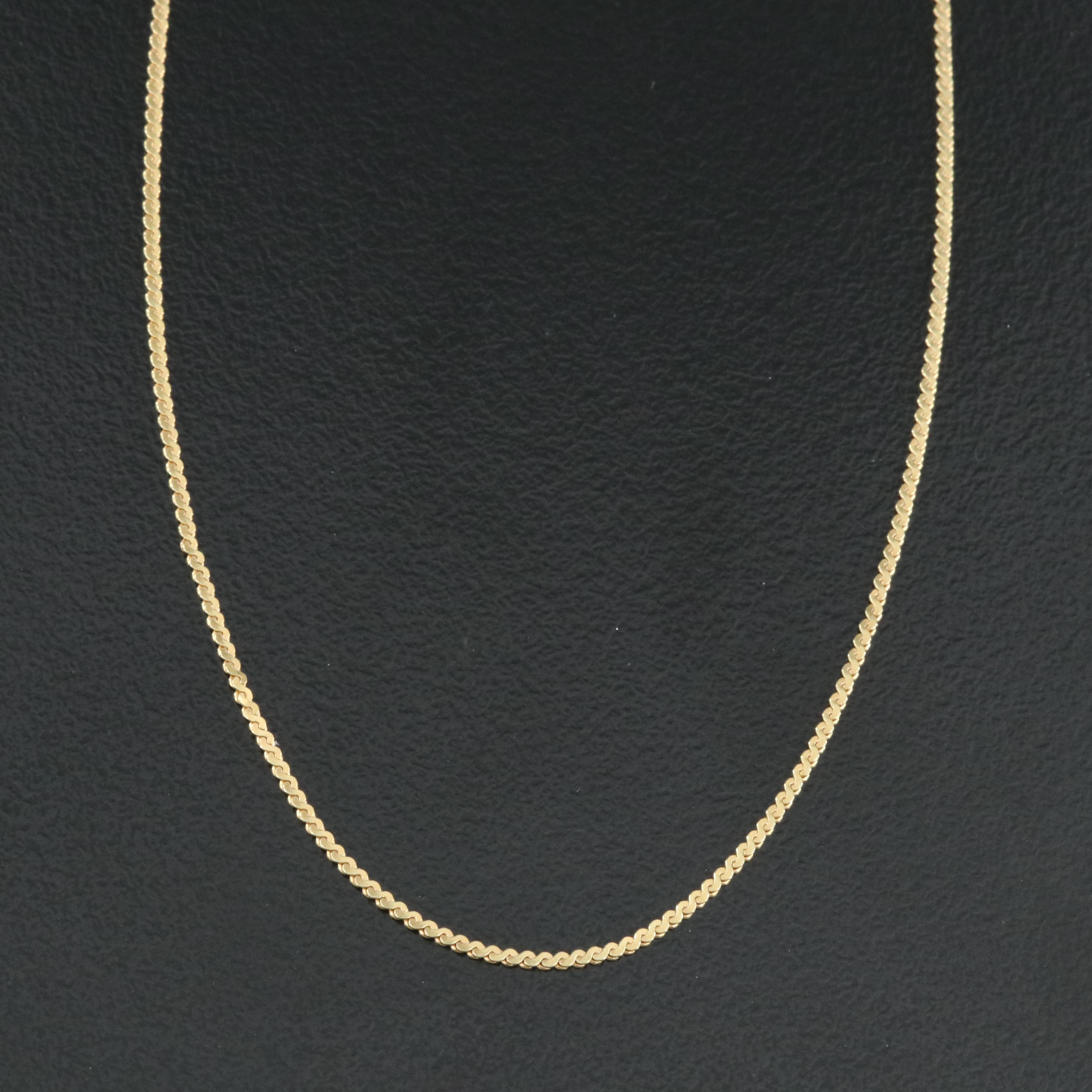 14K Serpentine Chain Necklace