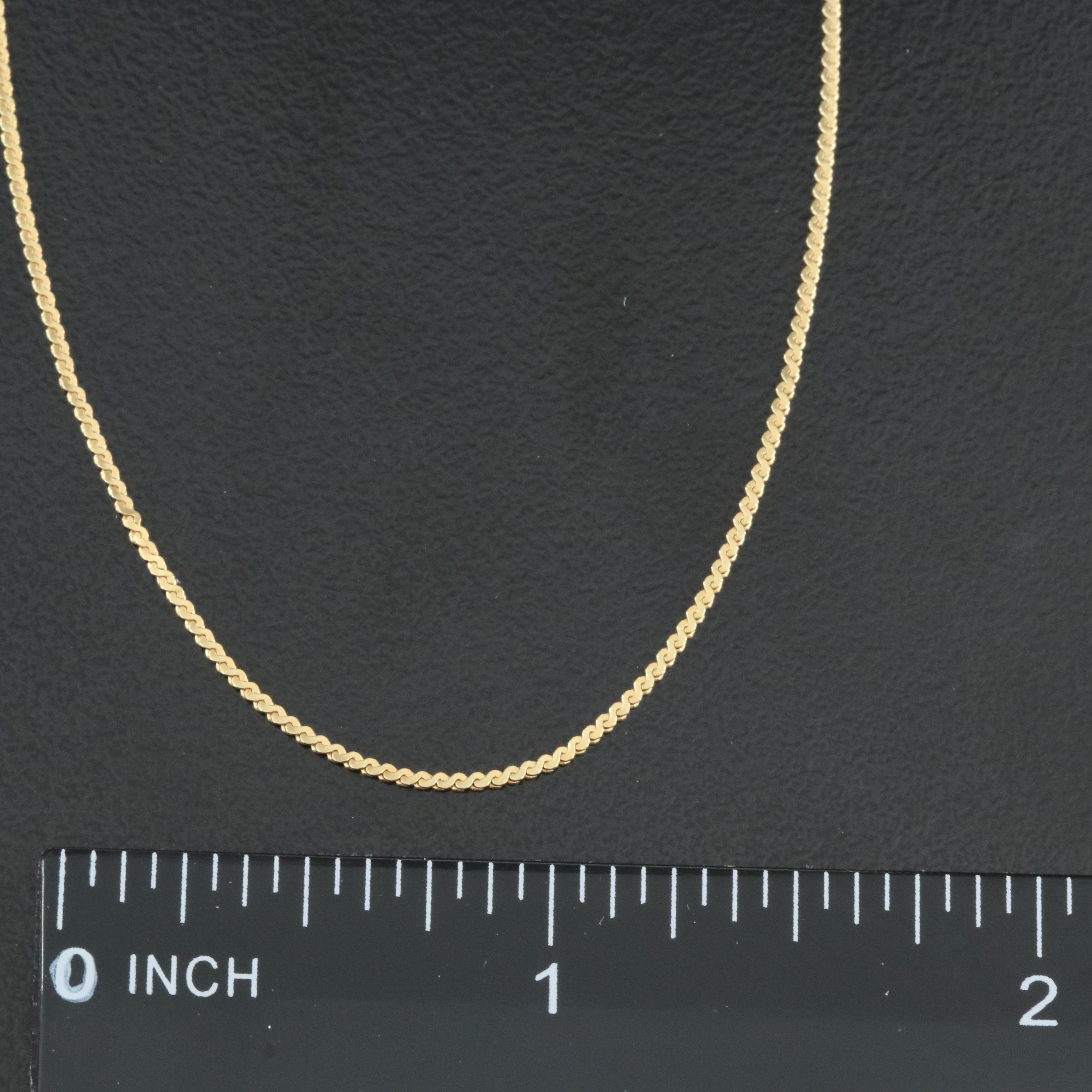 14K Serpentine Chain Necklace