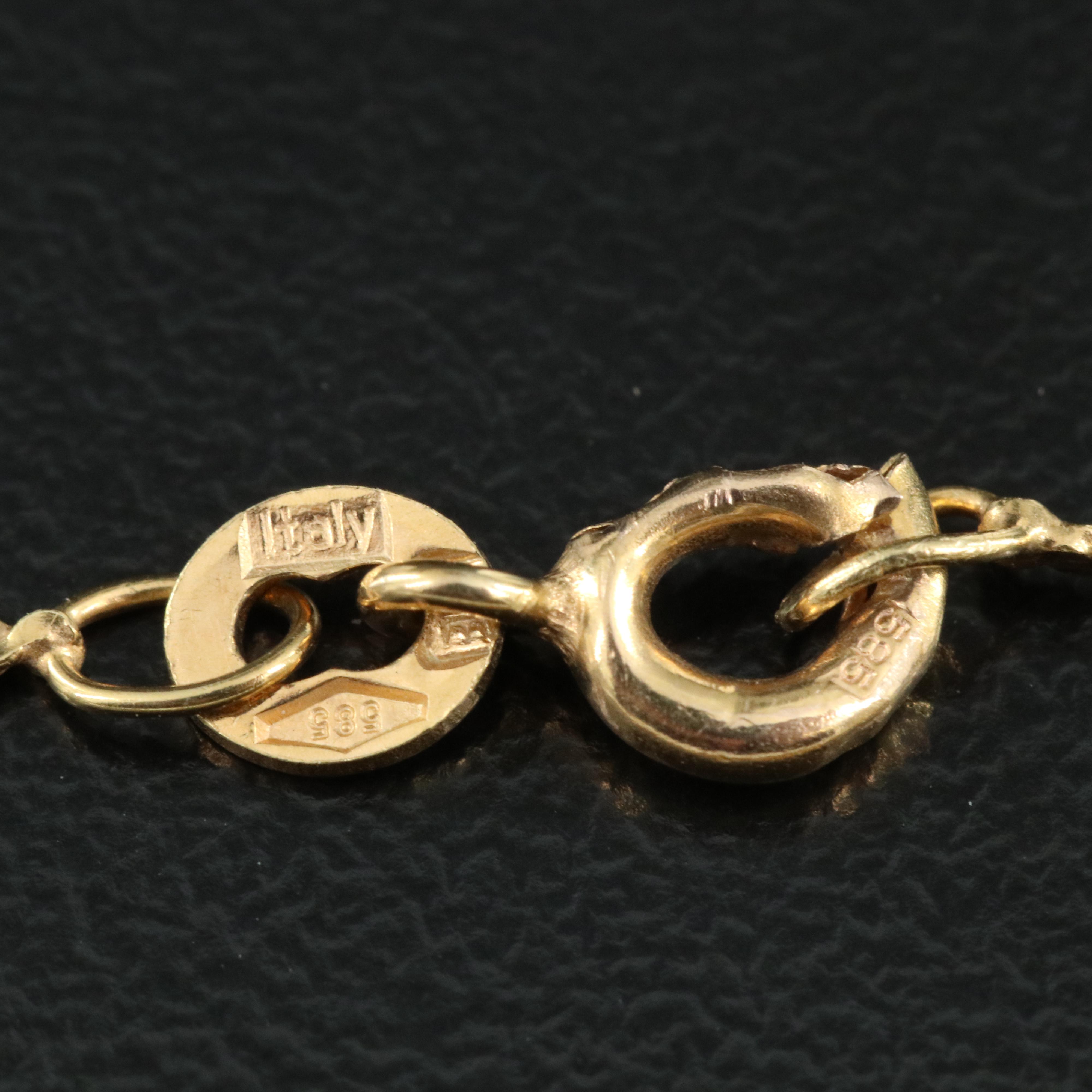 14K Serpentine Chain Necklace