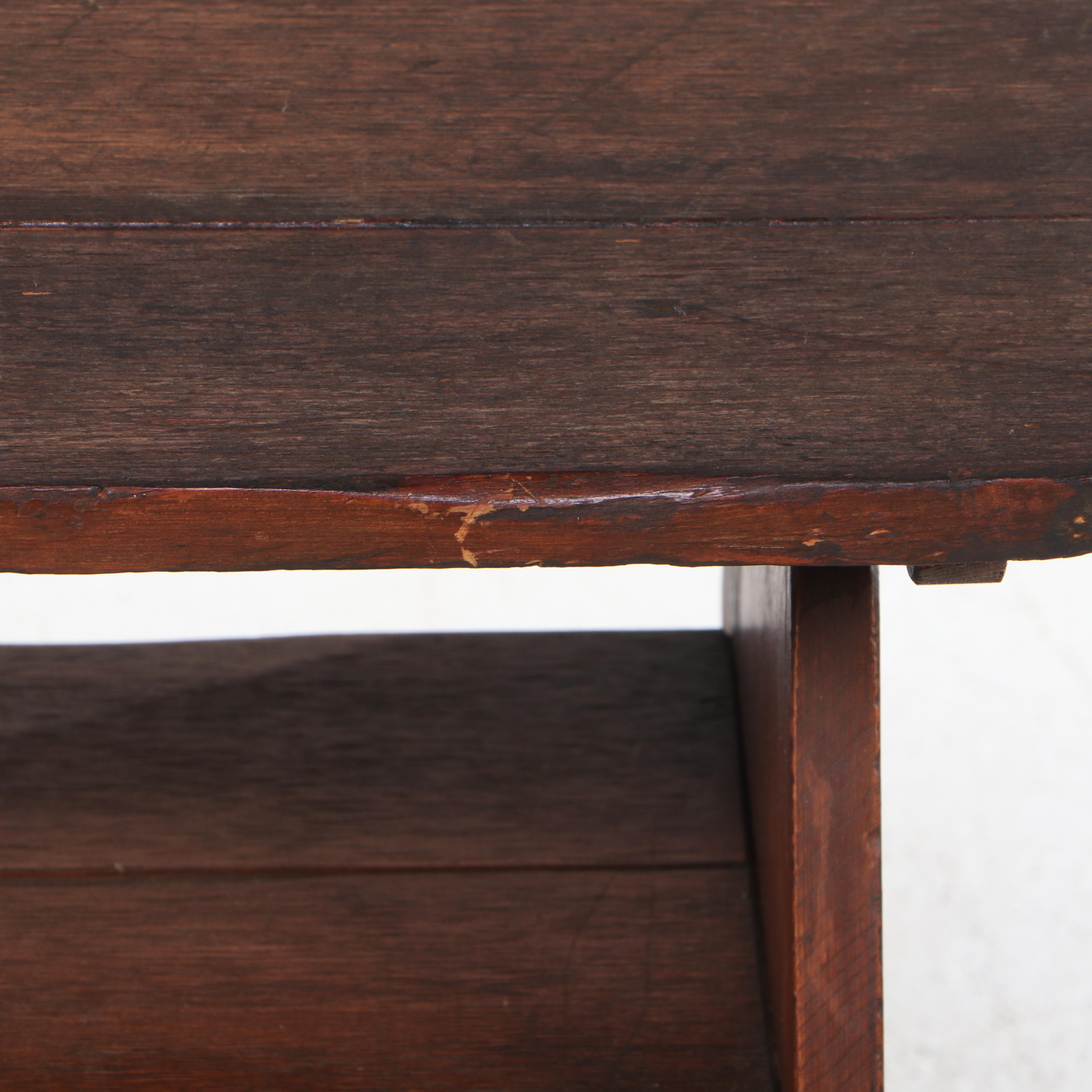 South Western Style Painted Wooden Side Table, Mid to Late 20th Century