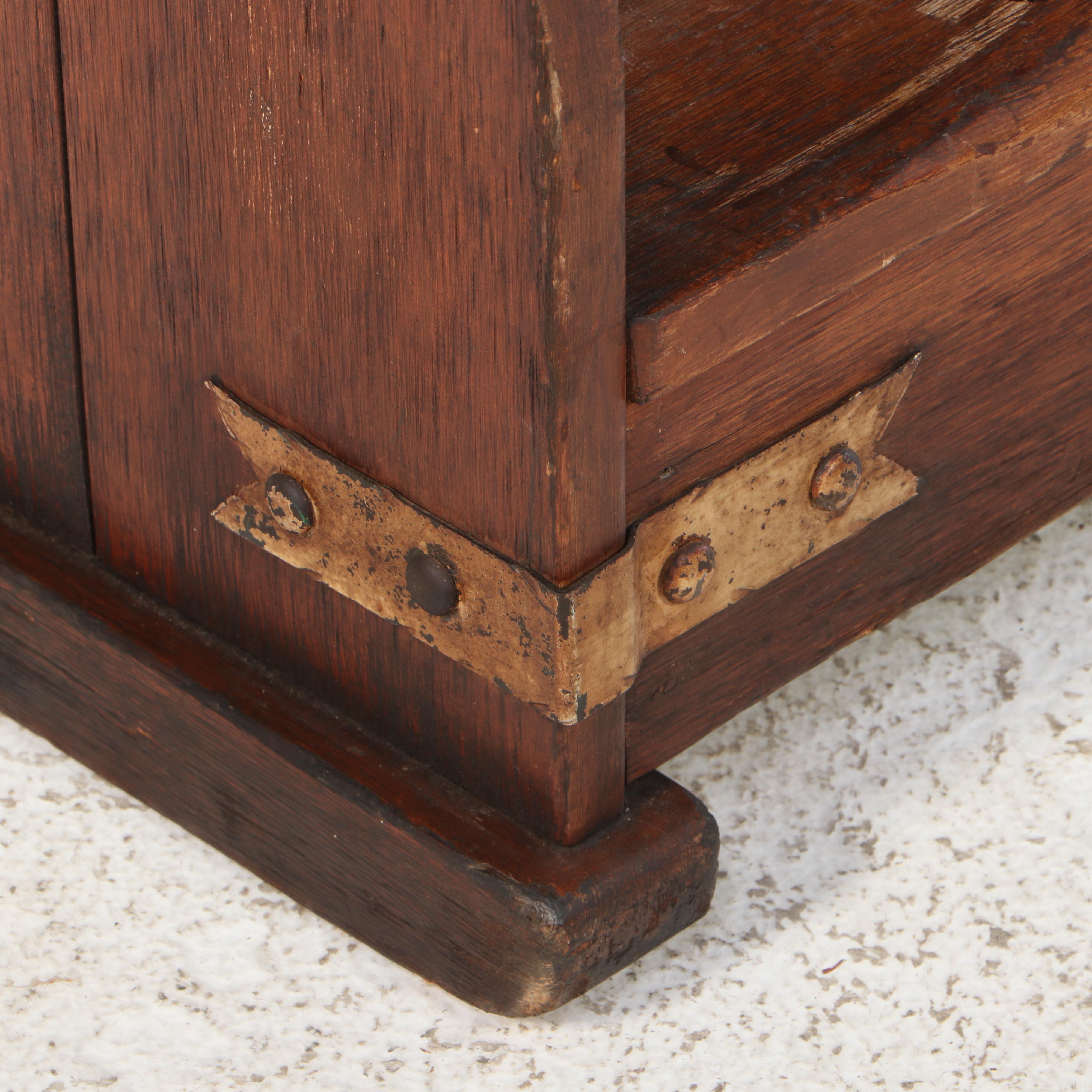 South Western Style Painted Wooden Side Table, Mid to Late 20th Century