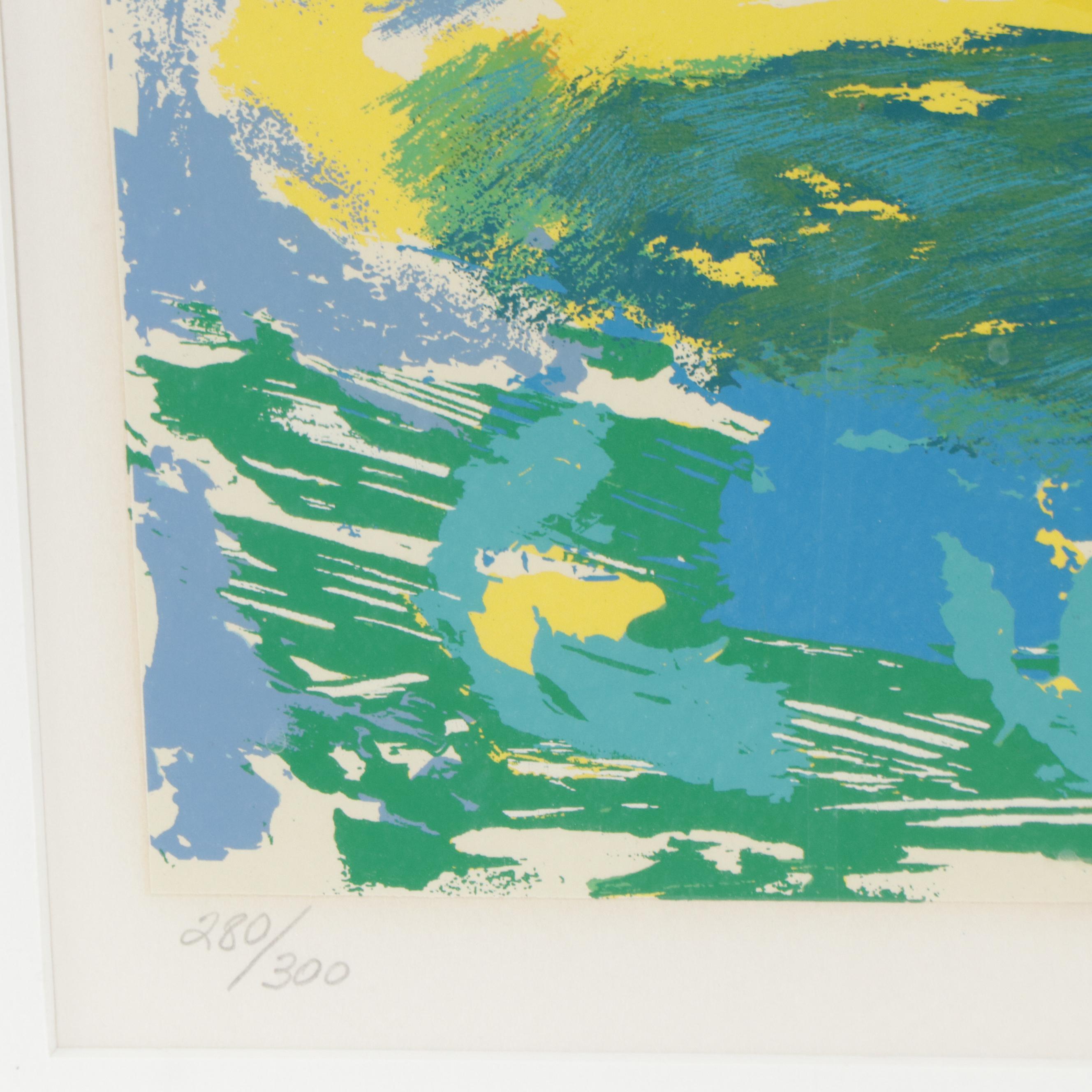 Leroy Neiman Serigraph "Wind Surfing"