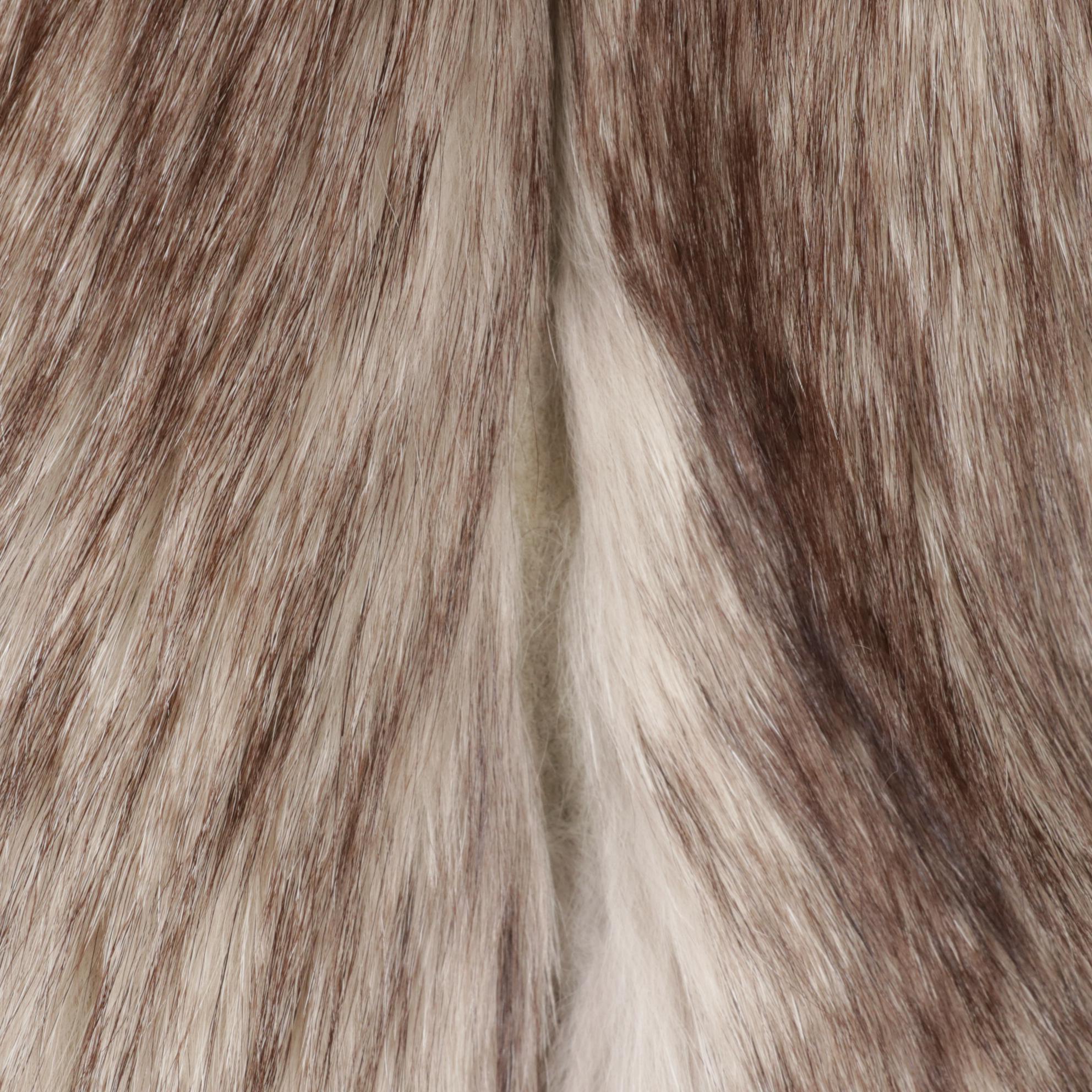 Tip Dyed Fox Fur Full Length Coat