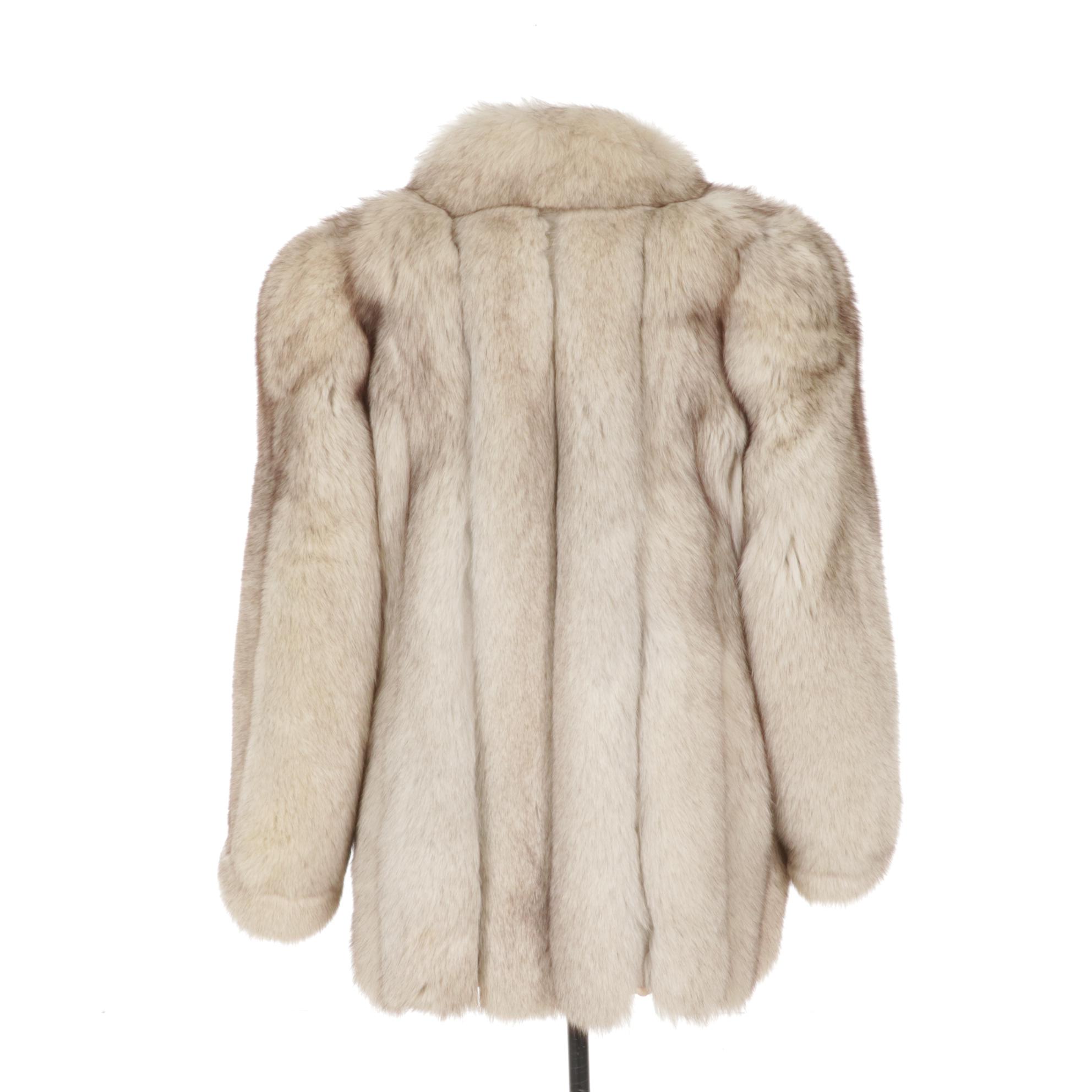 Blue Fox Fur Jacket