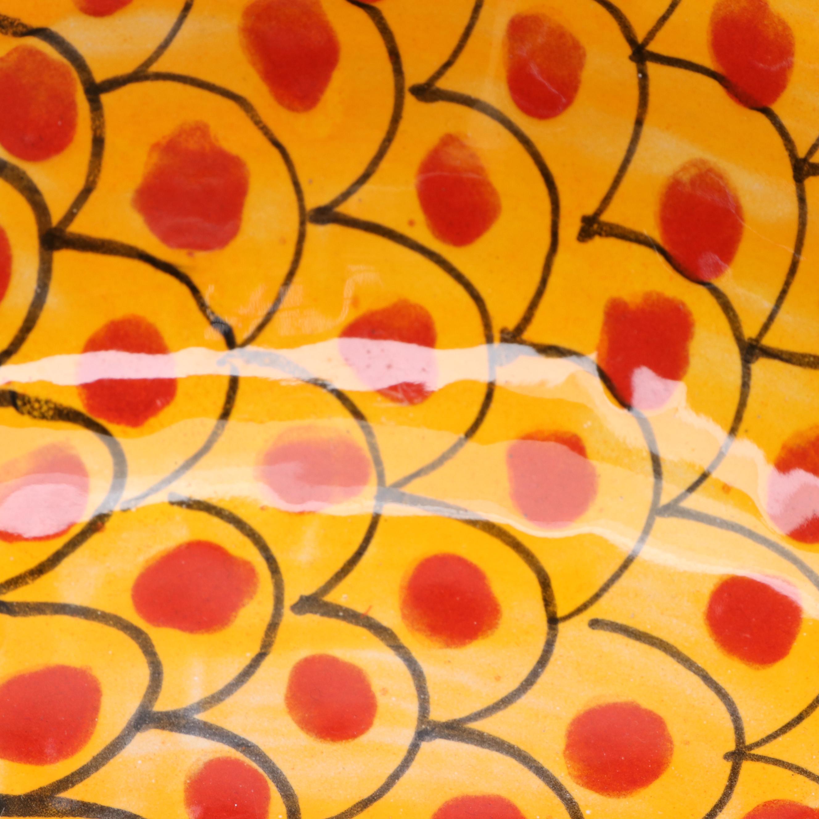 Italian Vietri "Fish Fish Fish" Hand-Painted Ceramic Oval Fish Dish