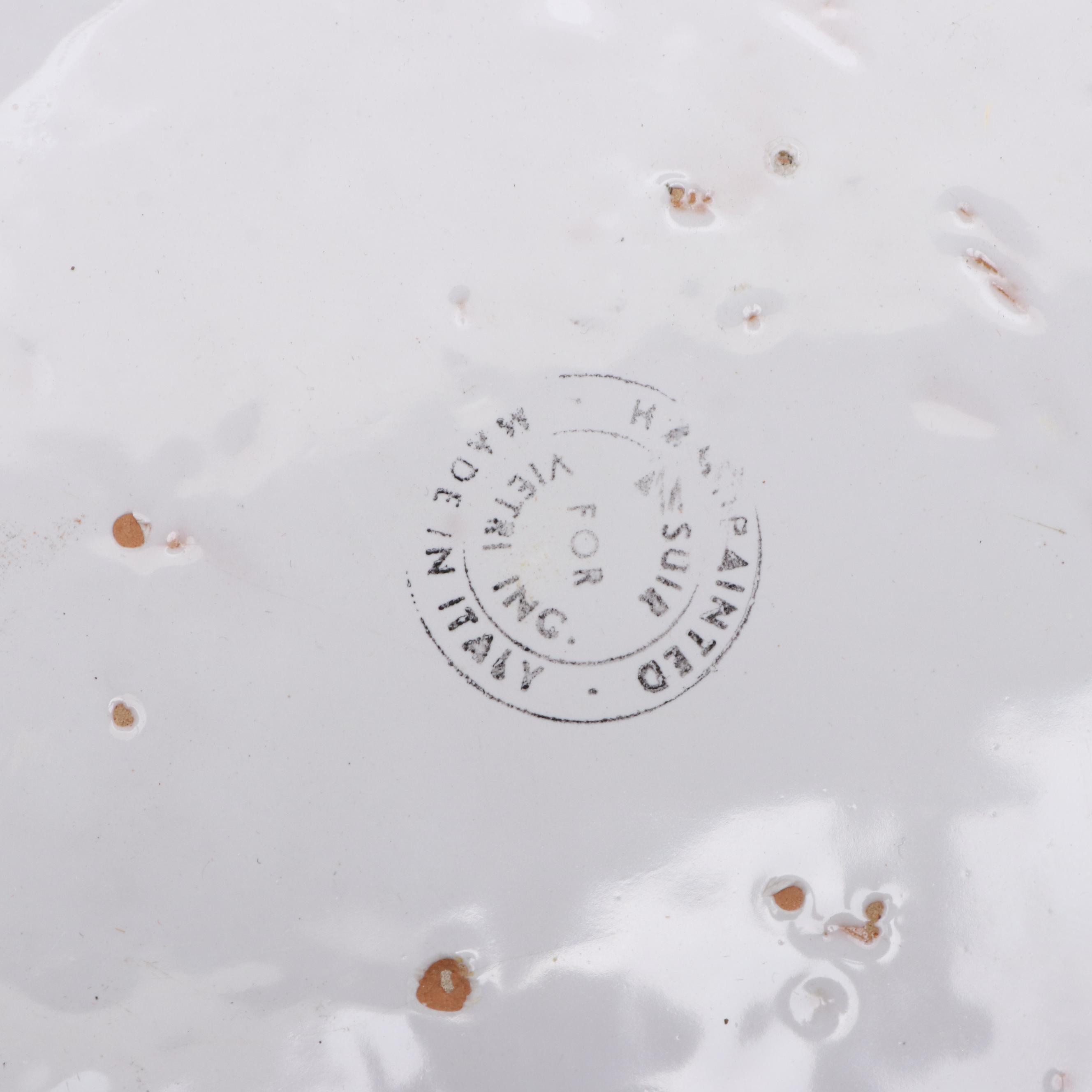 Italian Vietri "Fish Fish Fish" Hand-Painted Ceramic Oval Fish Dish