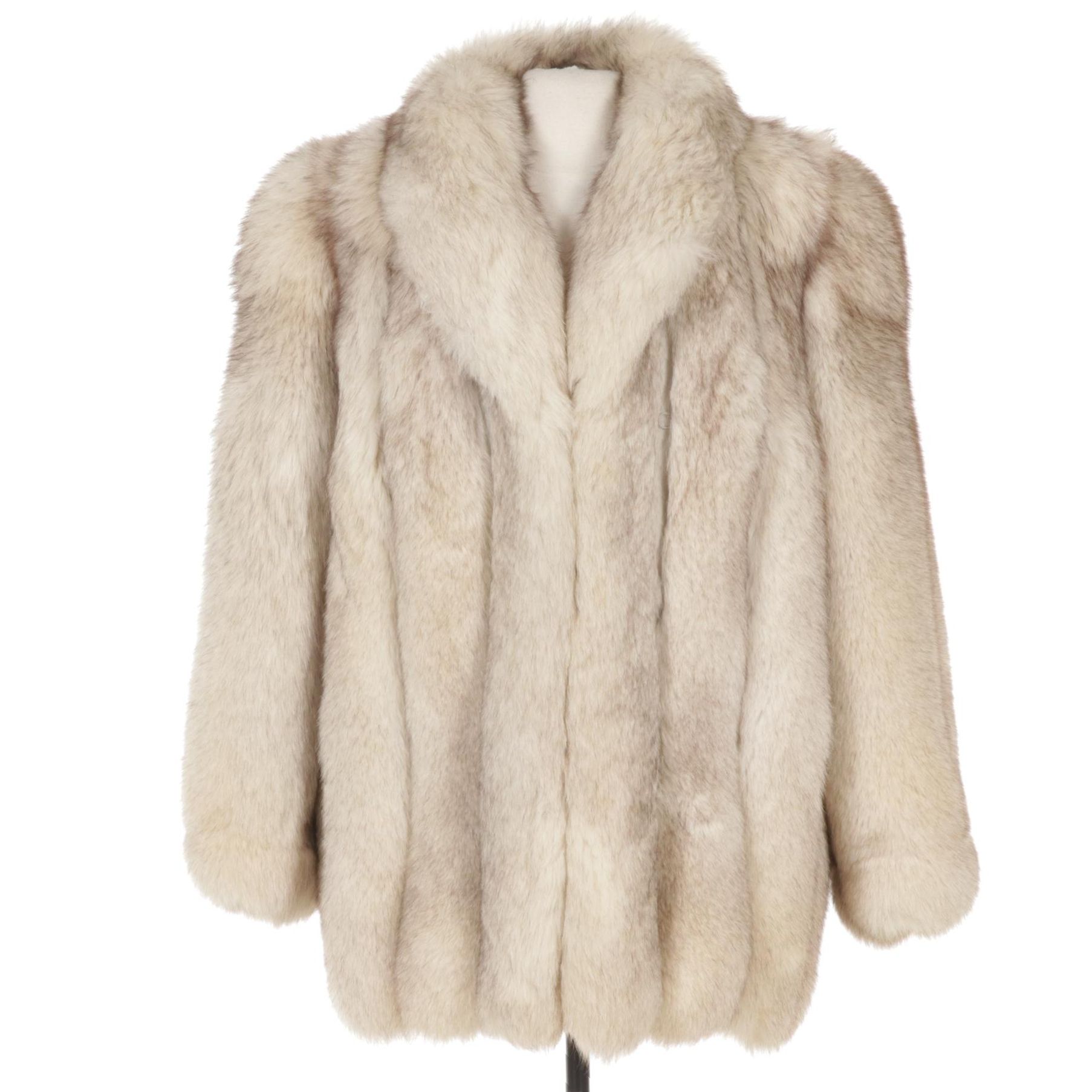 Blue Fox Fur Jacket