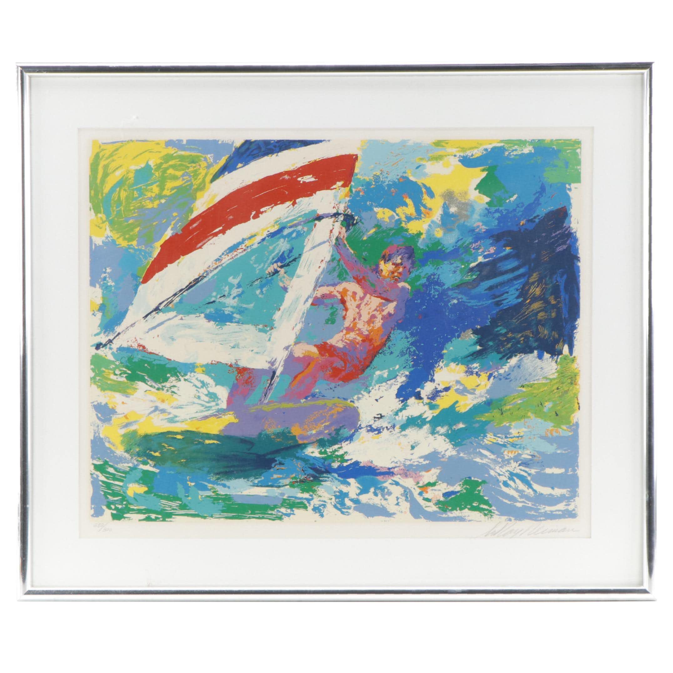 Leroy Neiman Serigraph "Wind Surfing"