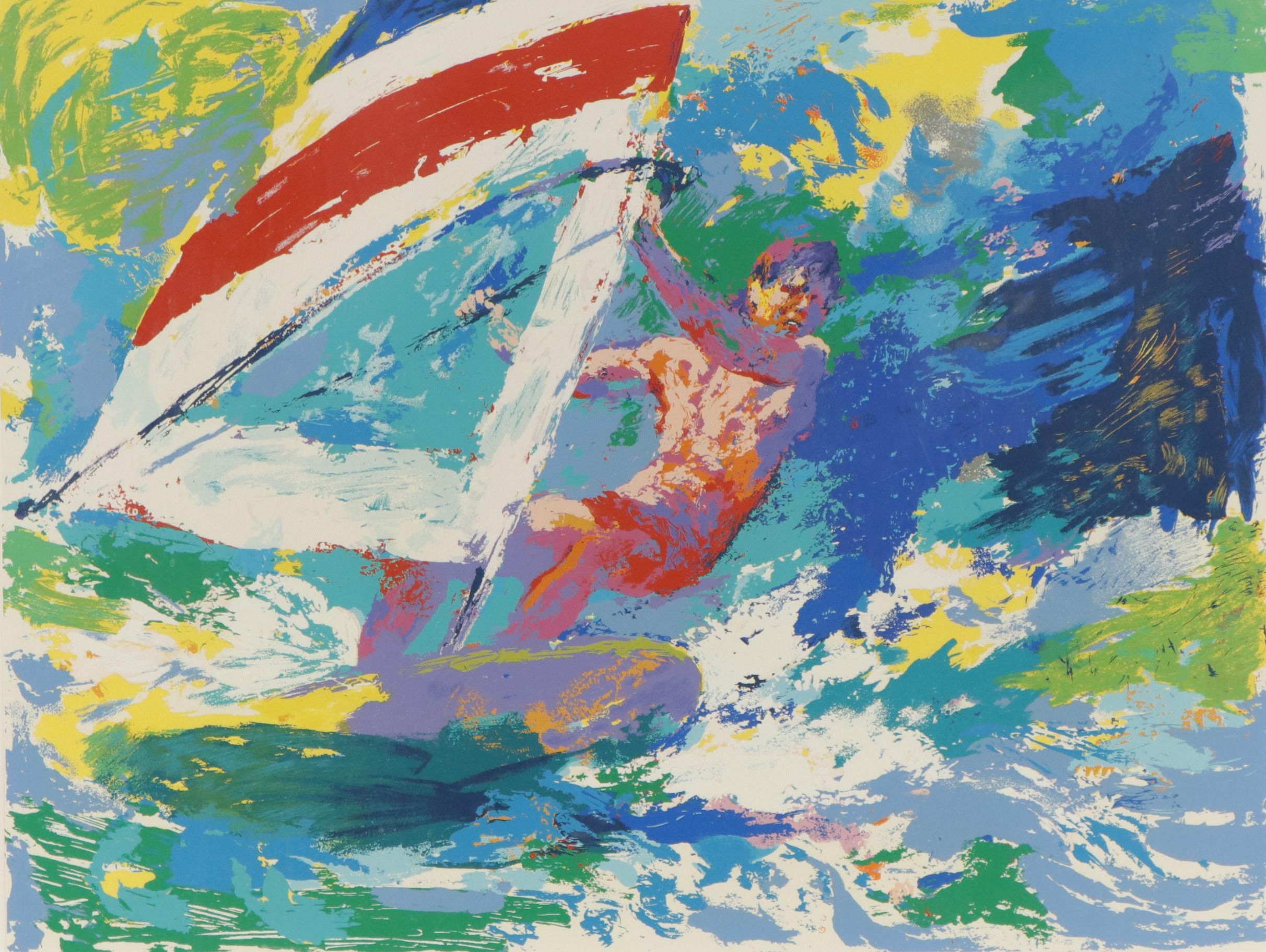 Leroy Neiman Serigraph "Wind Surfing"