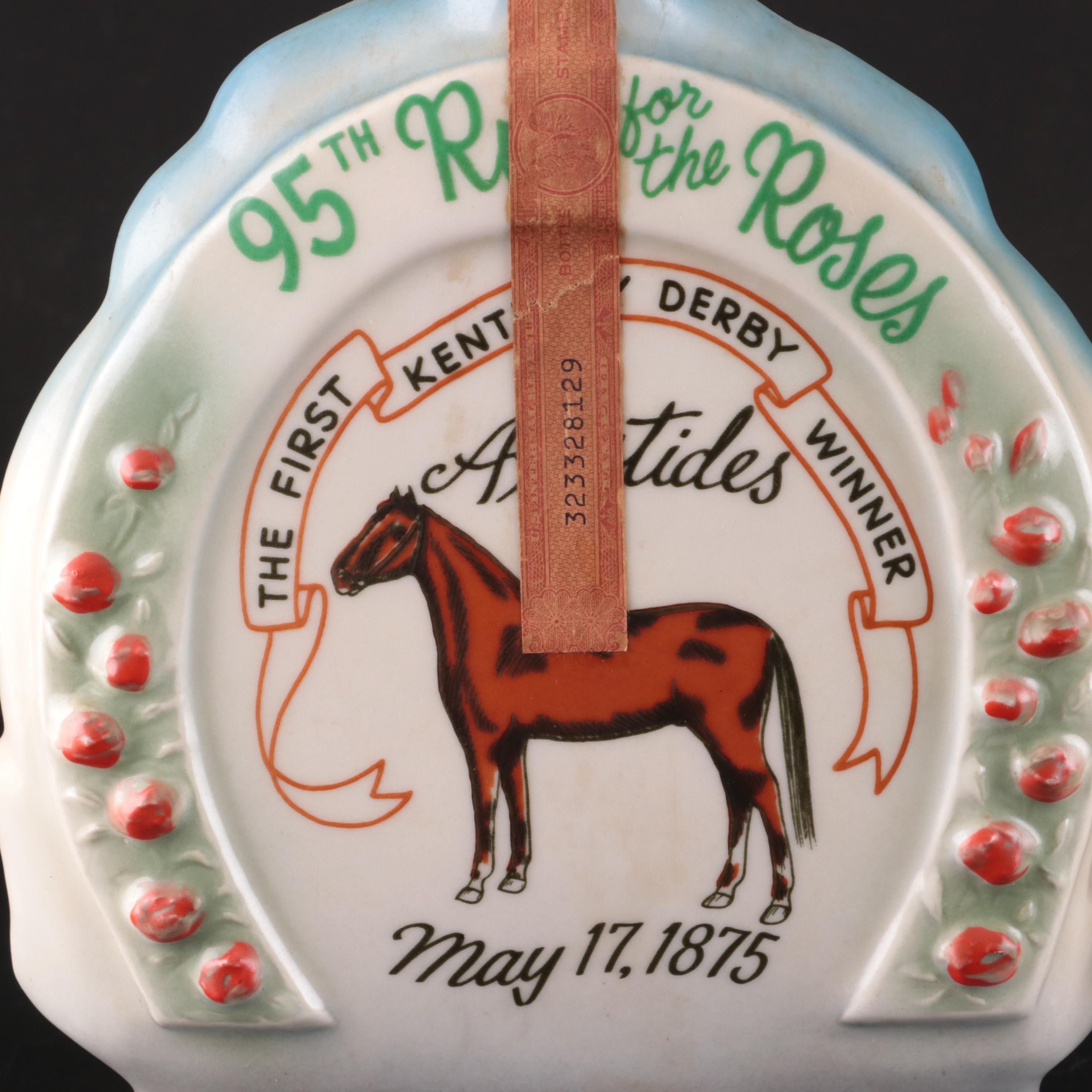 Kentucky Derby Commemorative Glasses and Jim Beam Ceramic Decanters