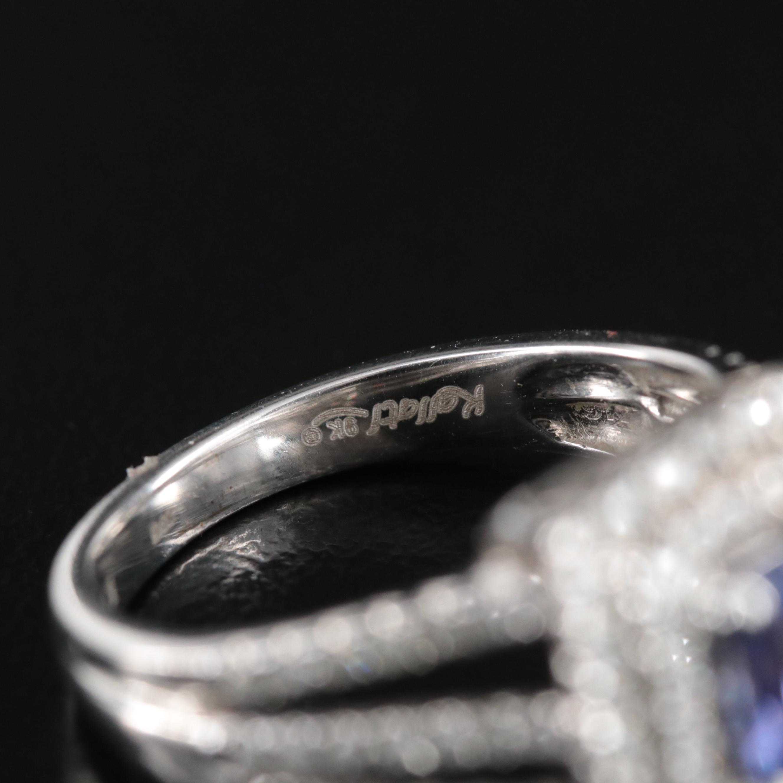 Kallati 9K Tanzanite and Diamond Ring