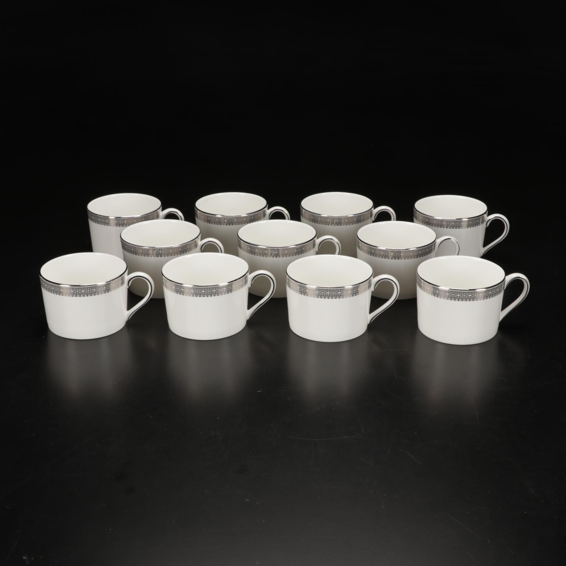 Vera Wang For Wedgwood "Vera Lace Platinum" Dinnerware with Hemstitch Napkins