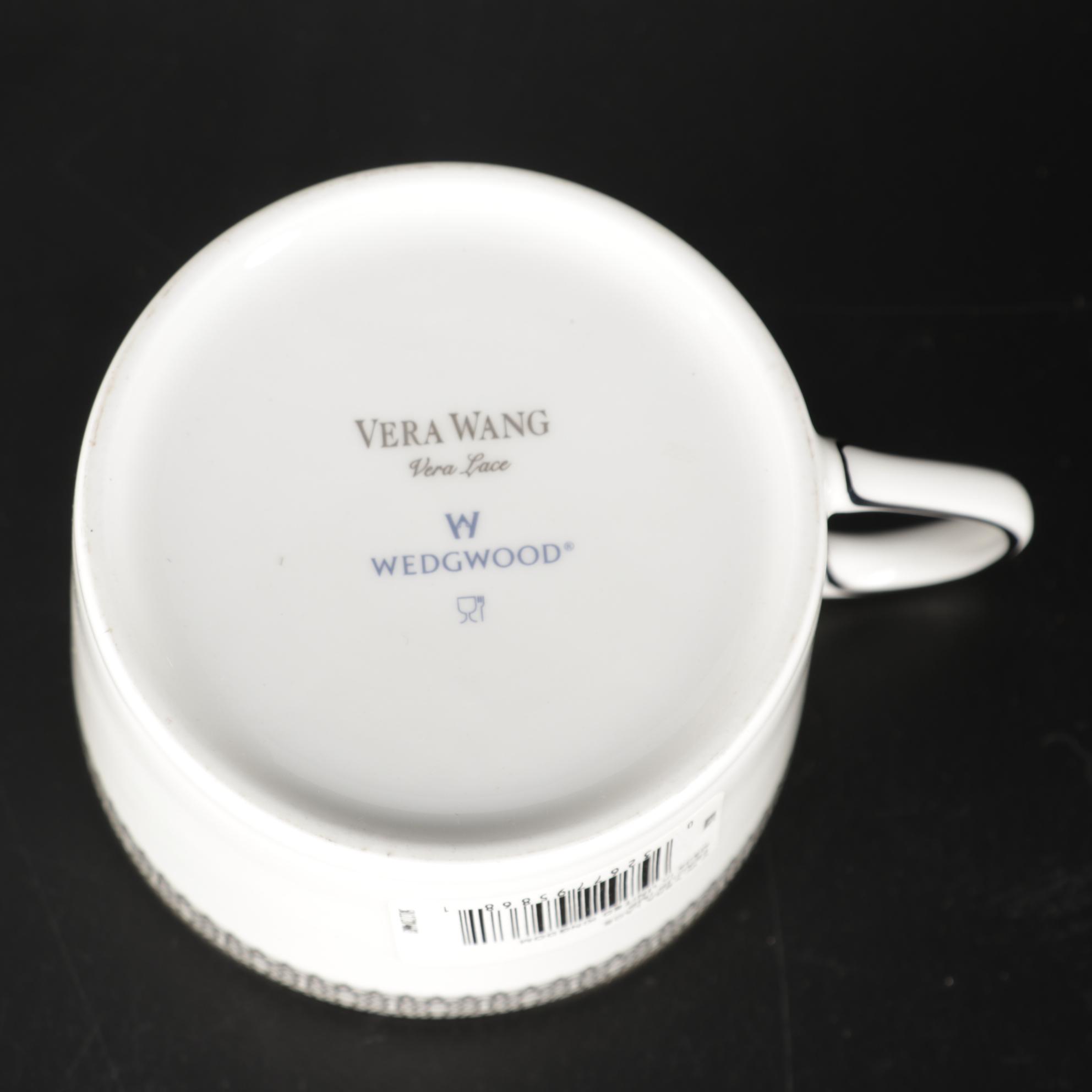 Vera Wang For Wedgwood "Vera Lace Platinum" Dinnerware with Hemstitch Napkins
