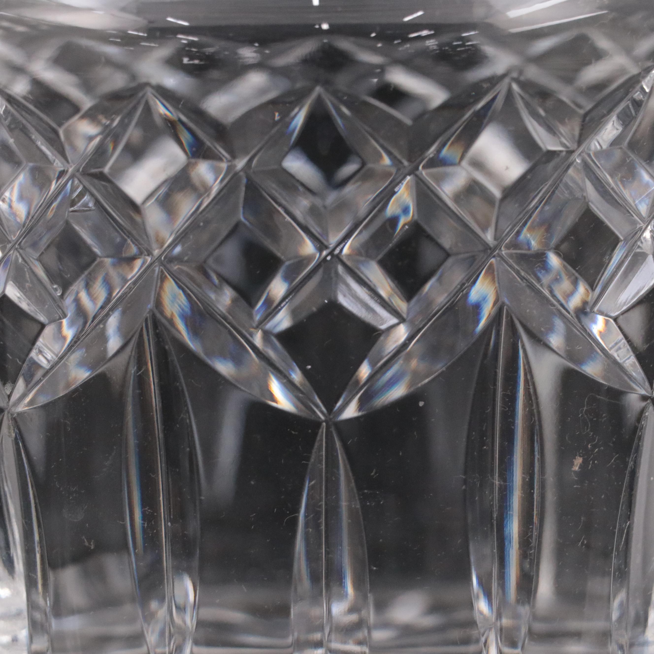 Waterford Crystal "Lismore" Biscuit Barrel and "US Capitol Building" Paperweight