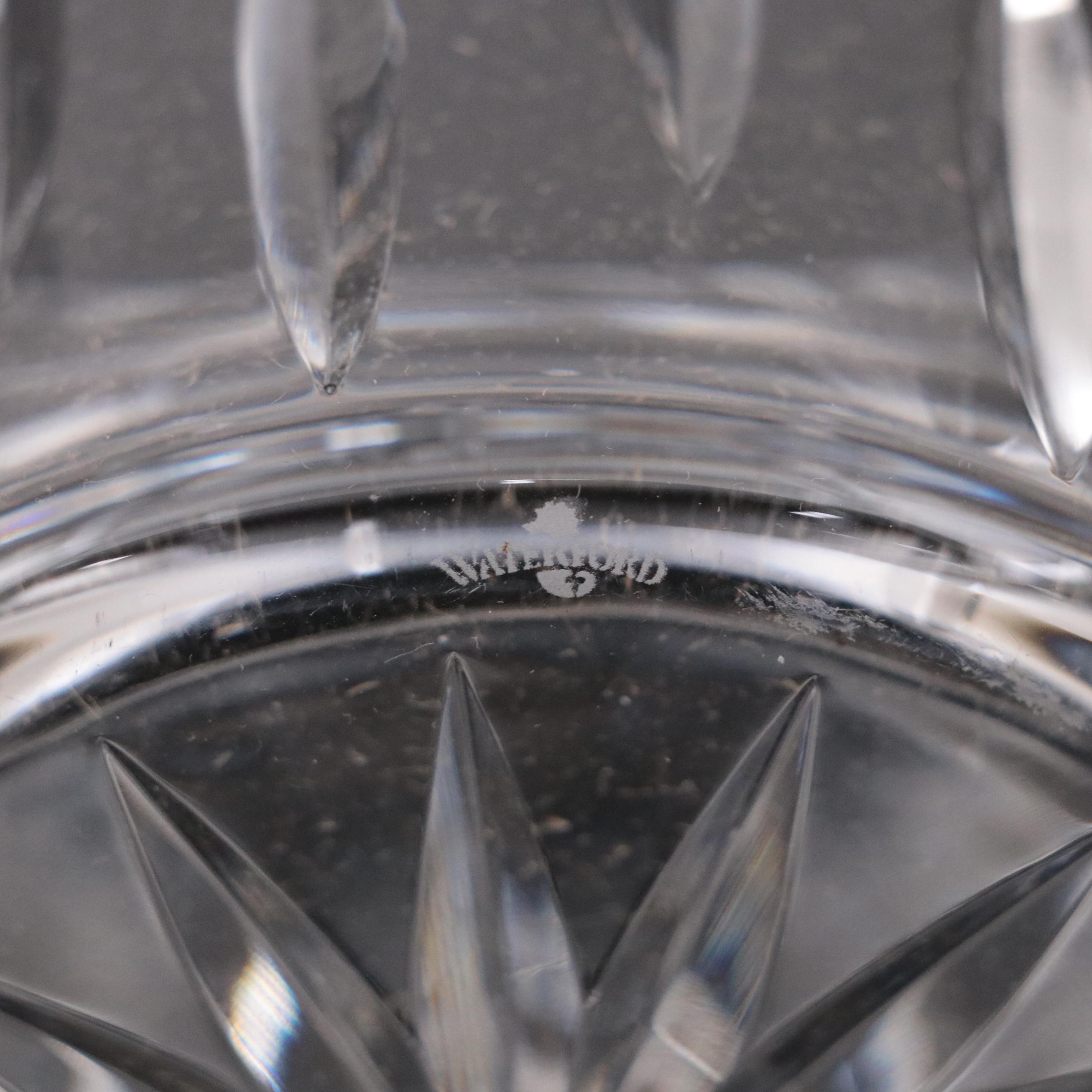 Waterford Crystal "Lismore" Biscuit Barrel and "US Capitol Building" Paperweight