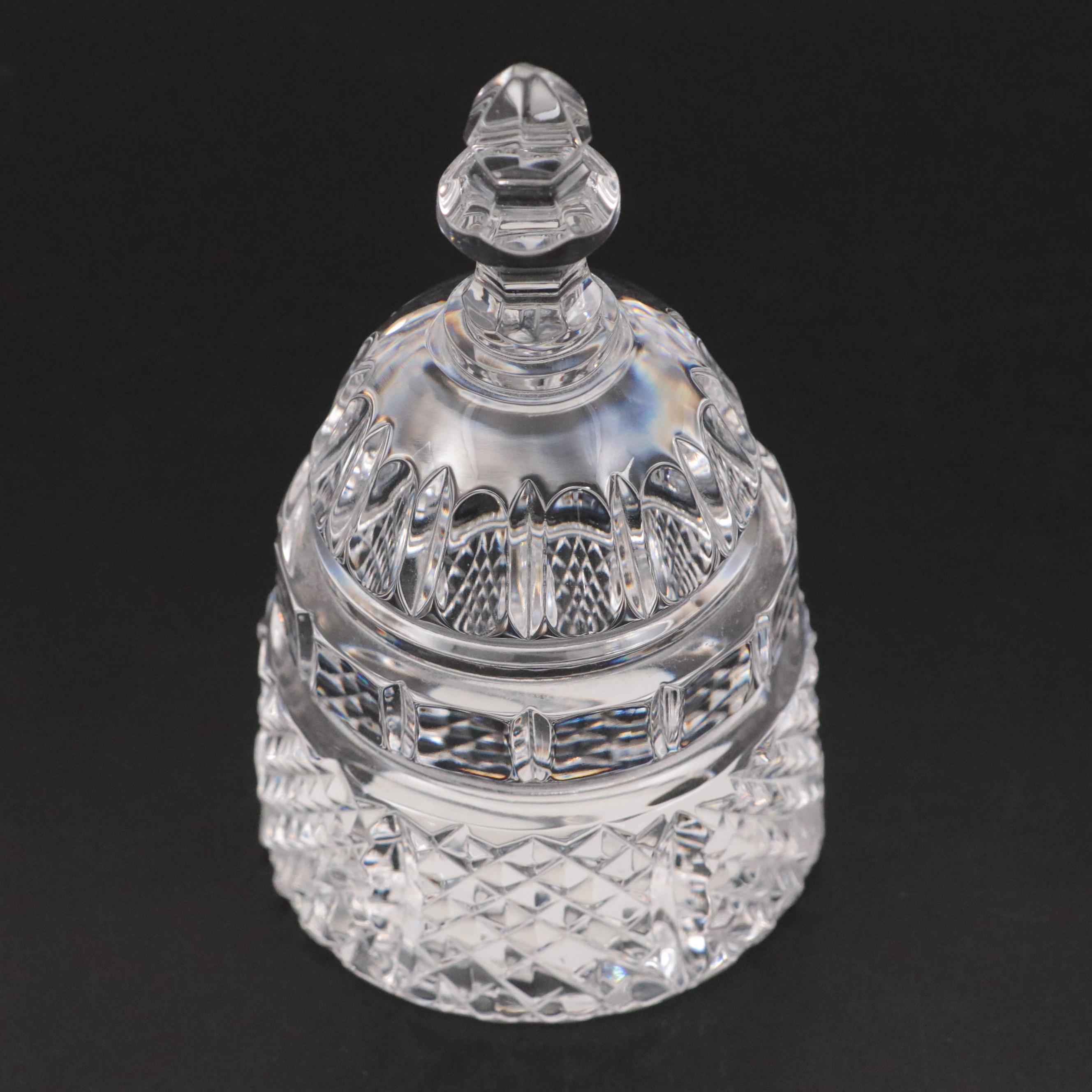 Waterford Crystal "Lismore" Biscuit Barrel and "US Capitol Building" Paperweight