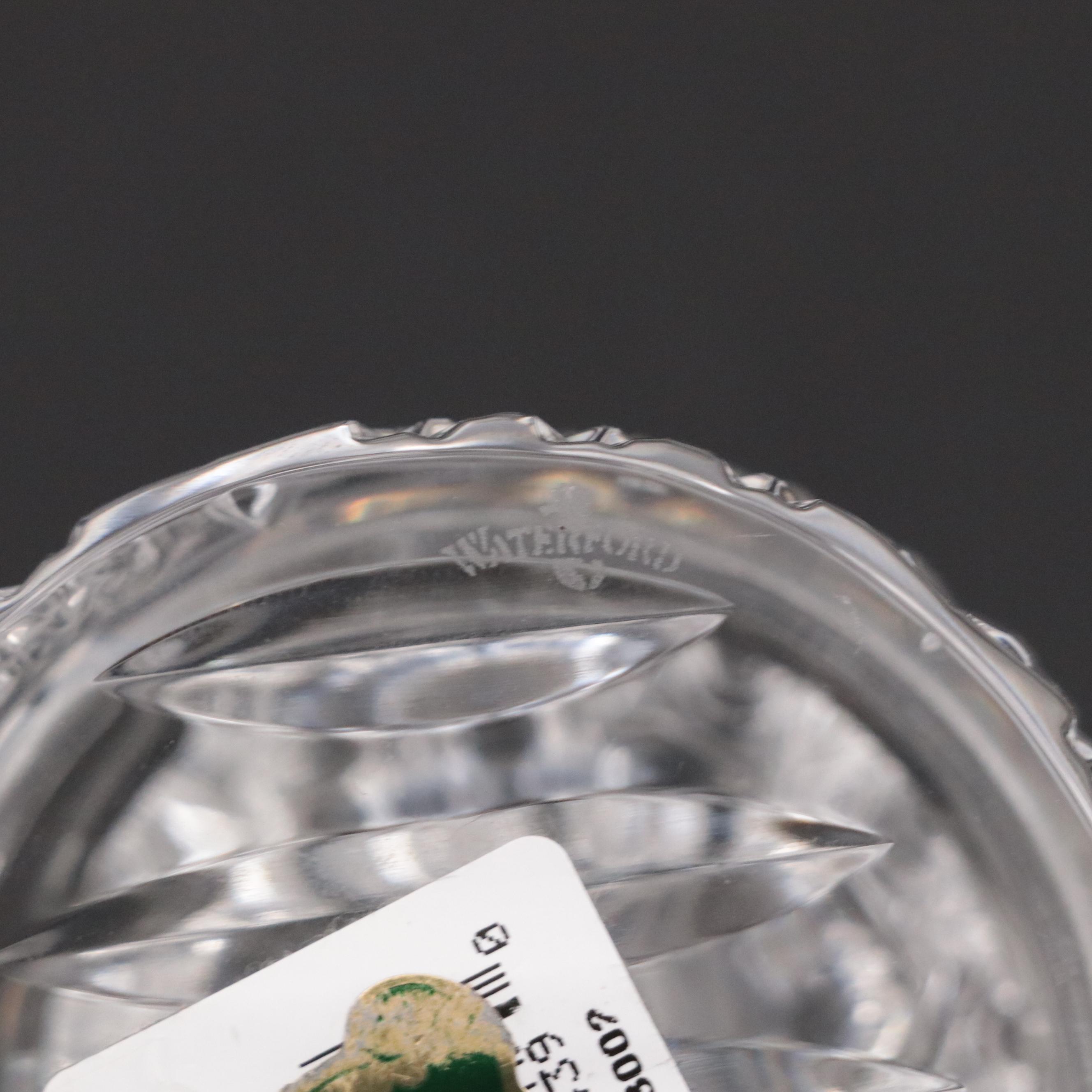 Waterford Crystal "Lismore" Biscuit Barrel and "US Capitol Building" Paperweight