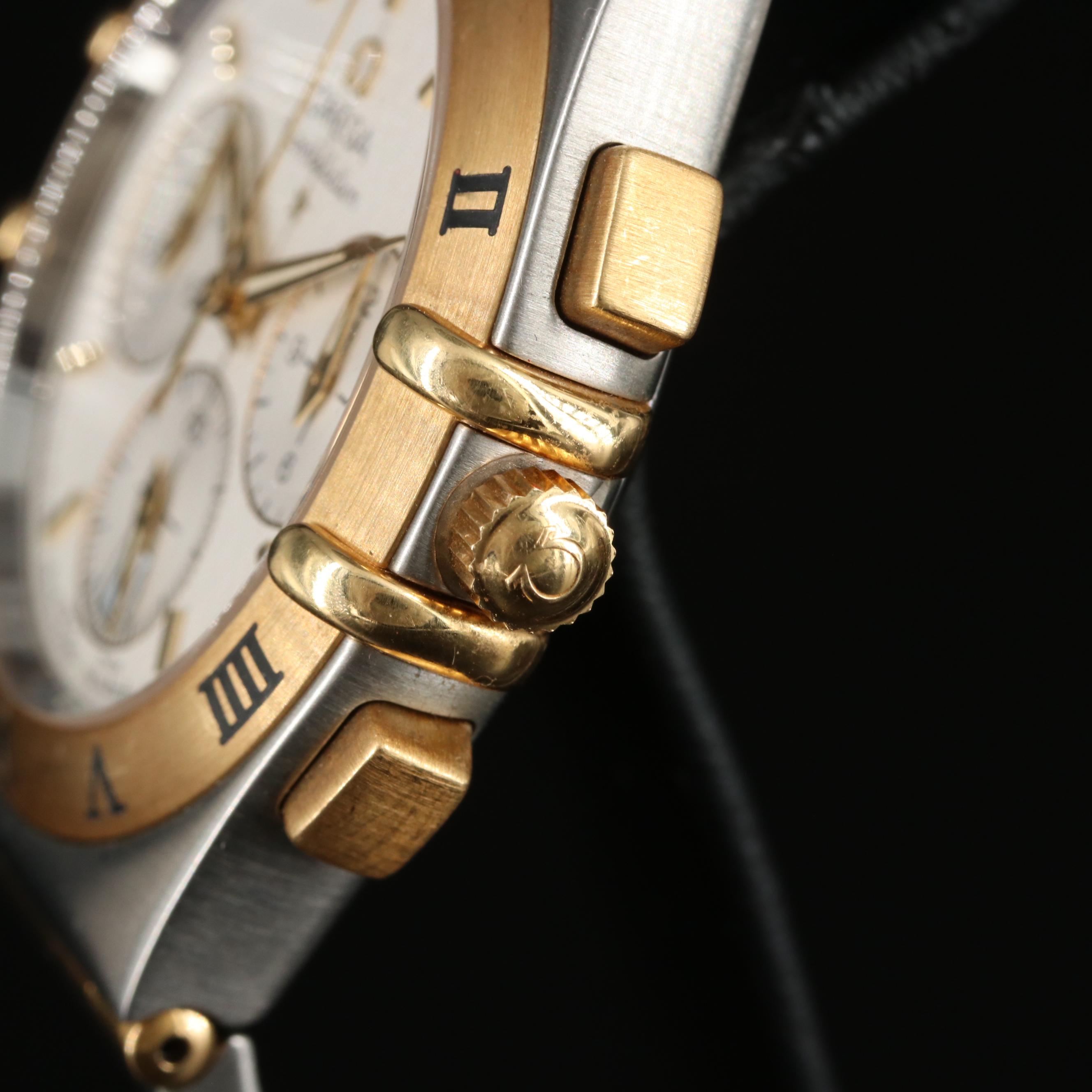 18K and Stainless Steel Omega Constellation Chronograph Watch