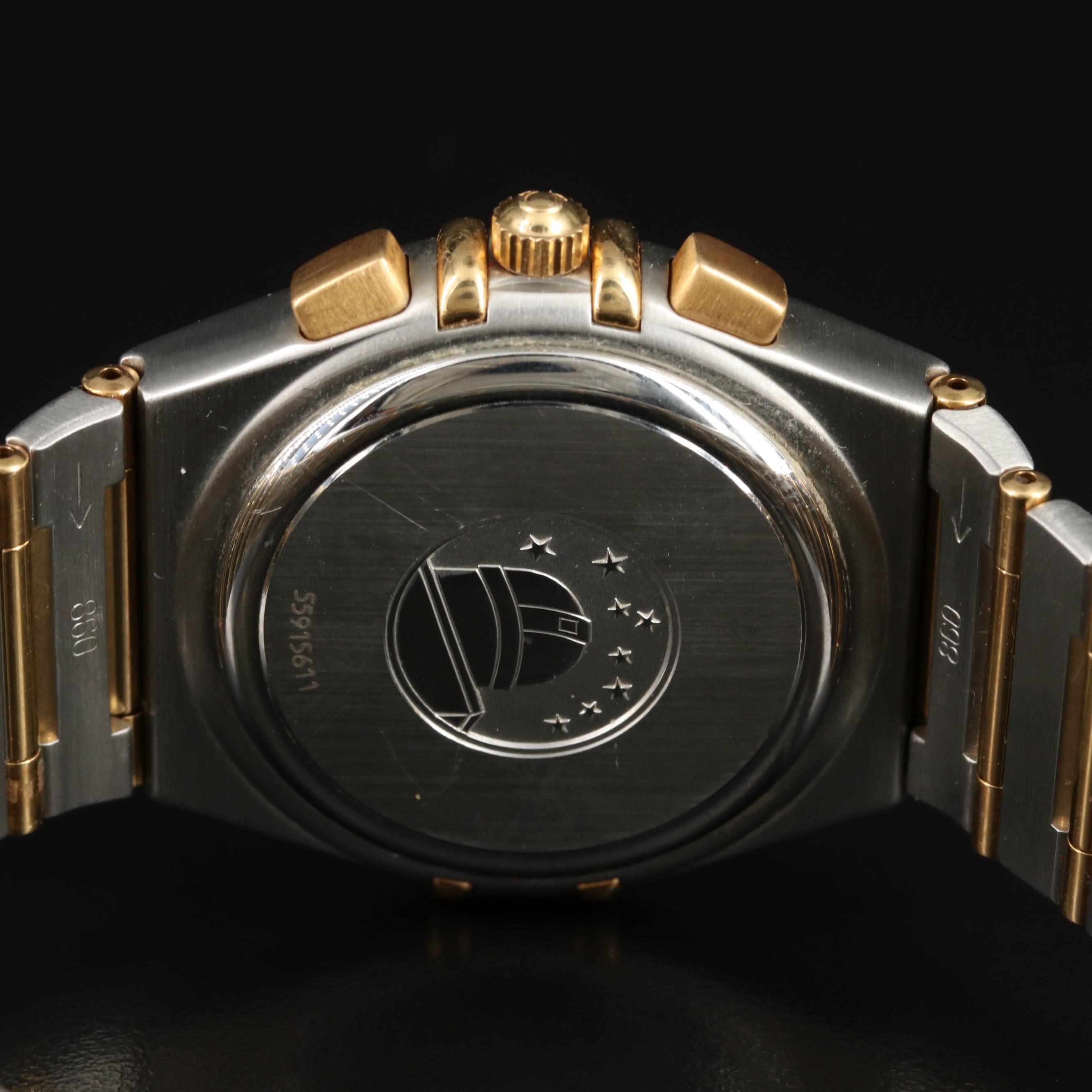 18K and Stainless Steel Omega Constellation Chronograph Watch