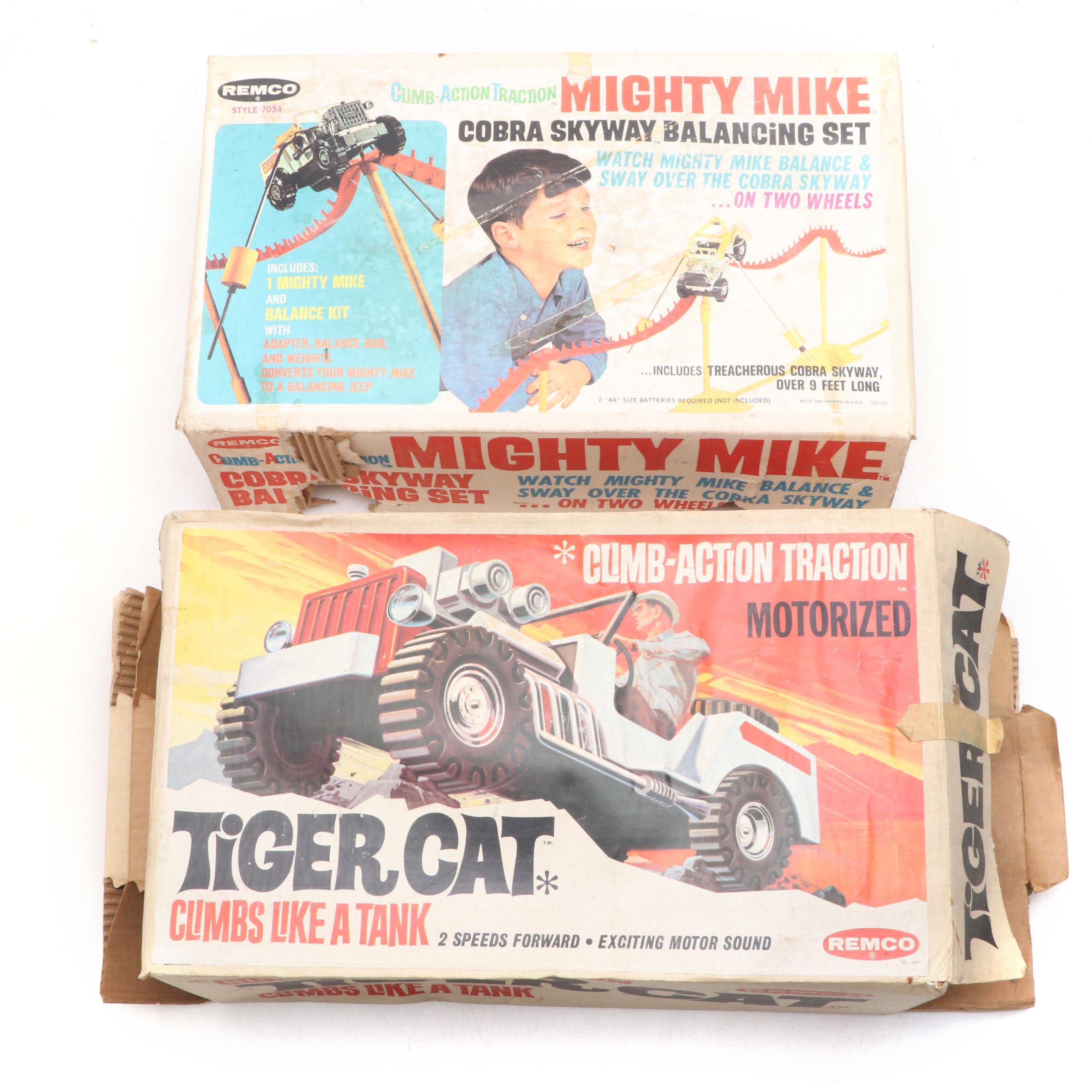 Remco "Mighty Mike" and "Tiger Car" Toy Cars, 1960s