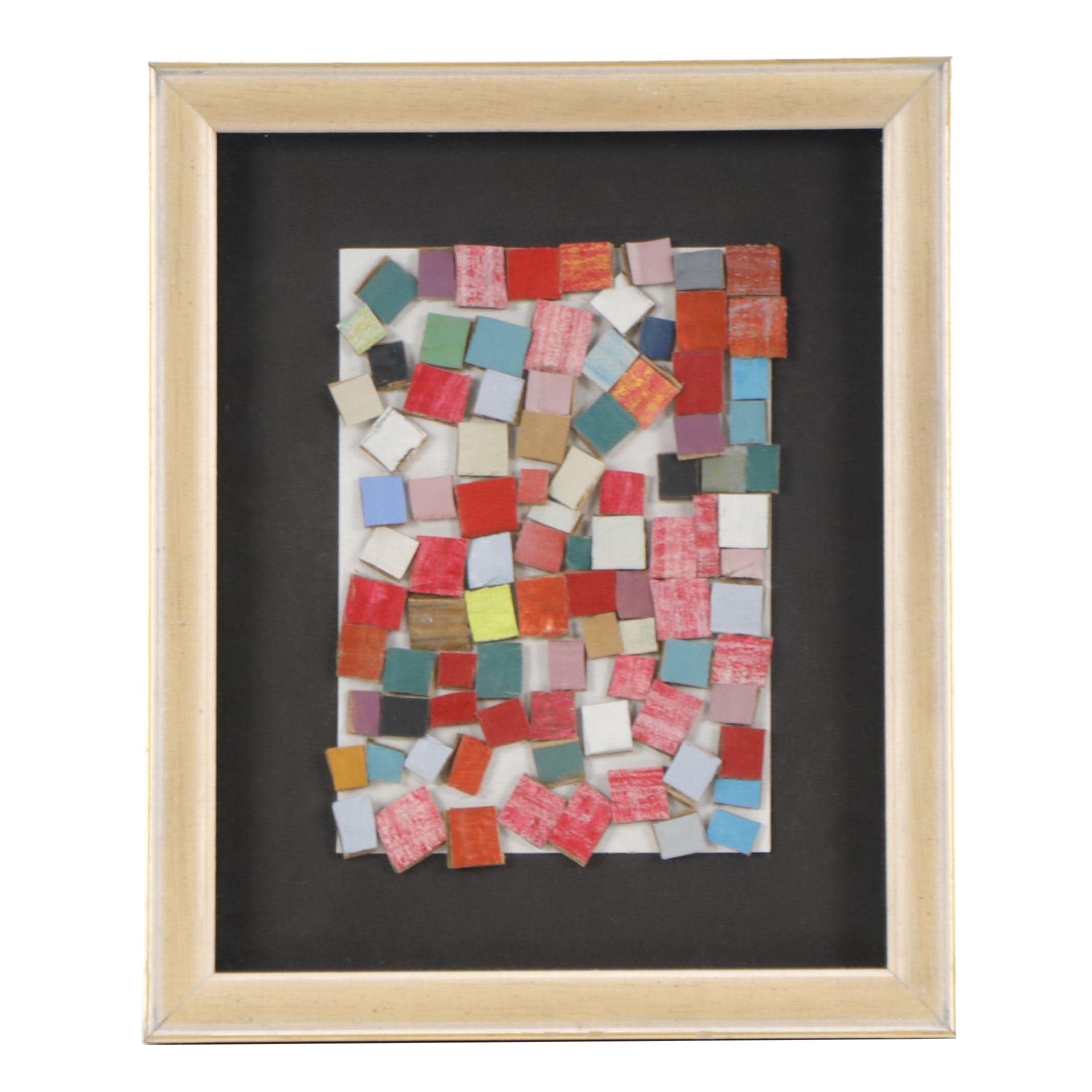 Abstract Geometric Mixed Media Assemblage EBTH