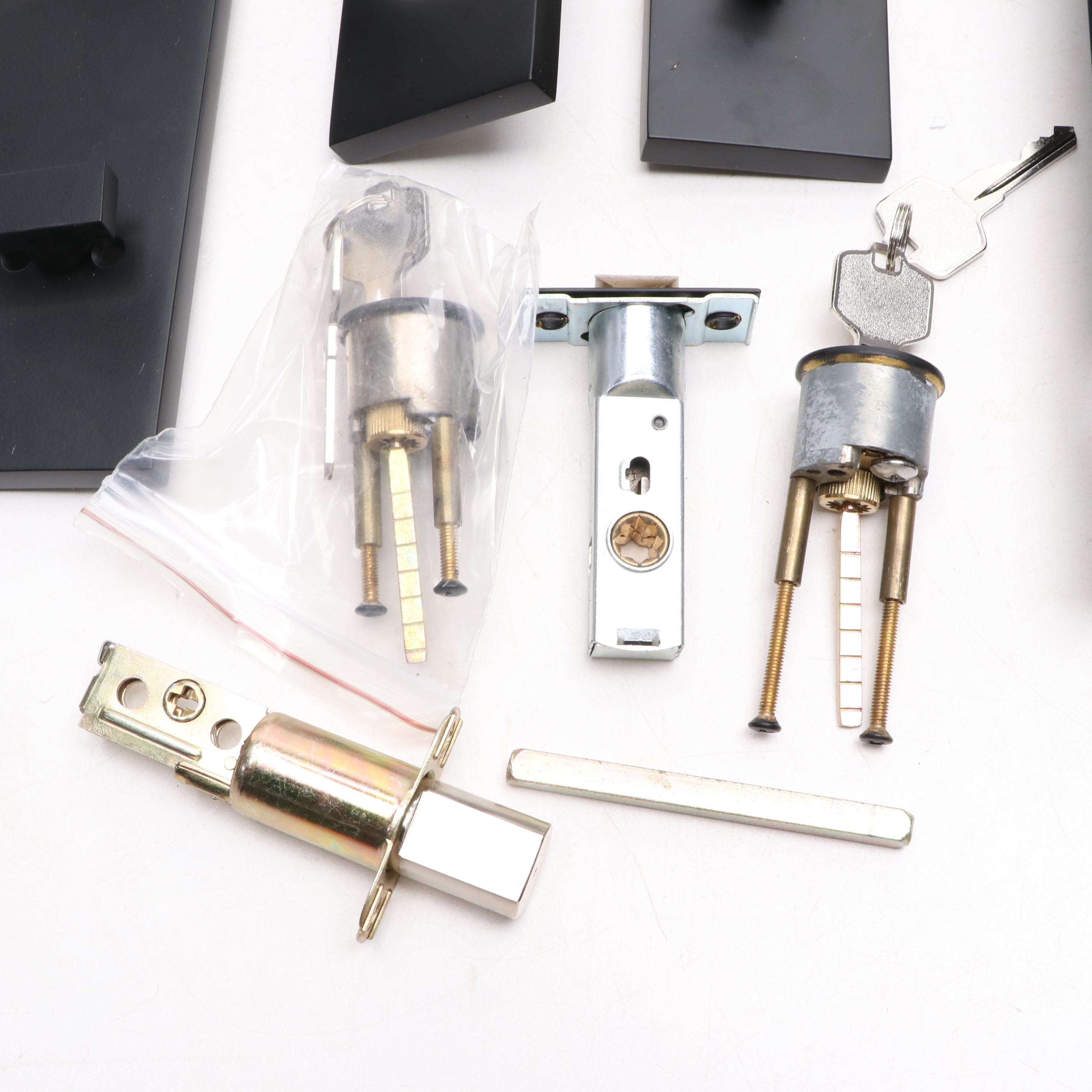 Signature Hardware Satin Black Brass Door Handles