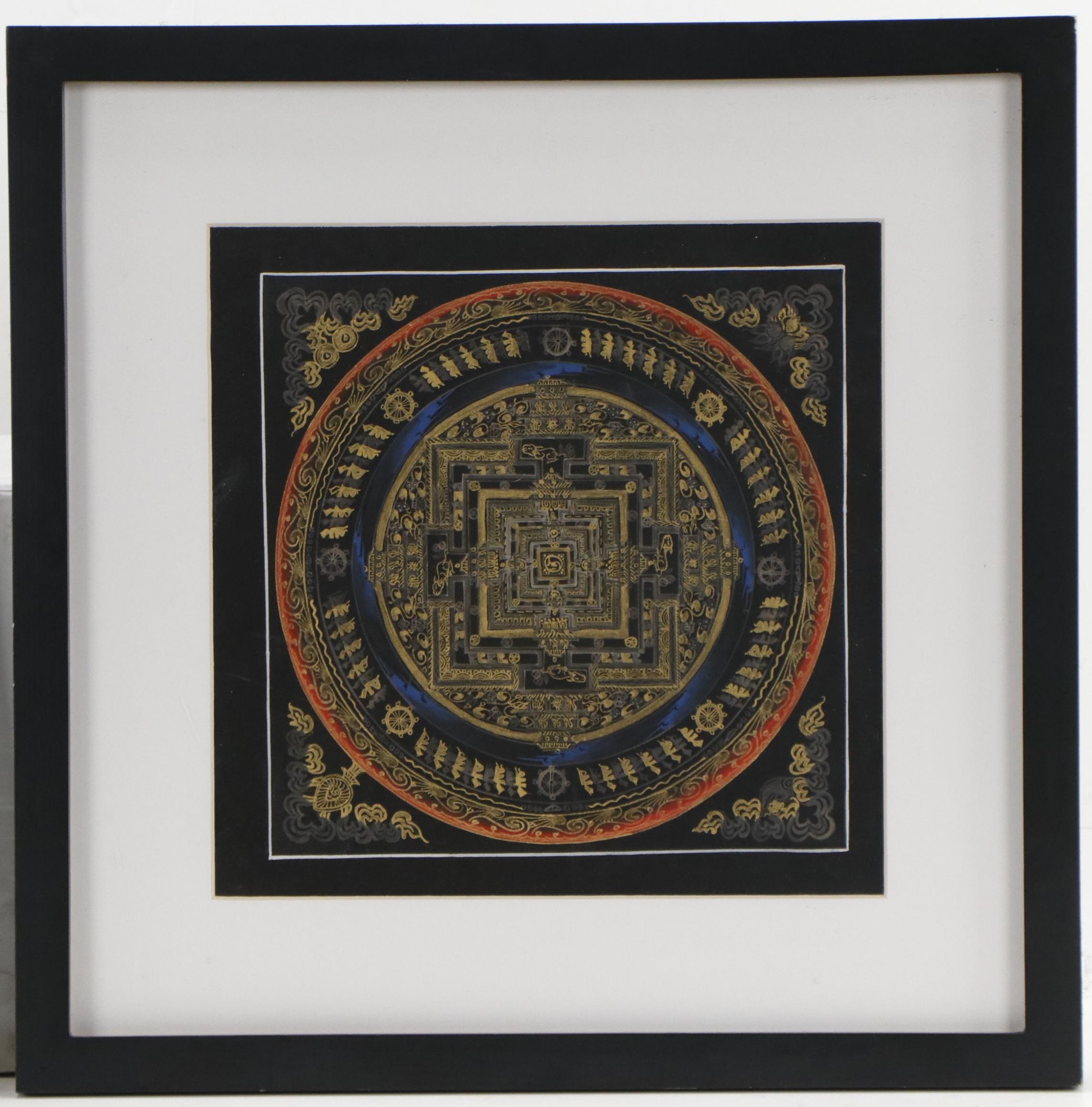 Tibetan Mandala Thangka Gouache Paintings