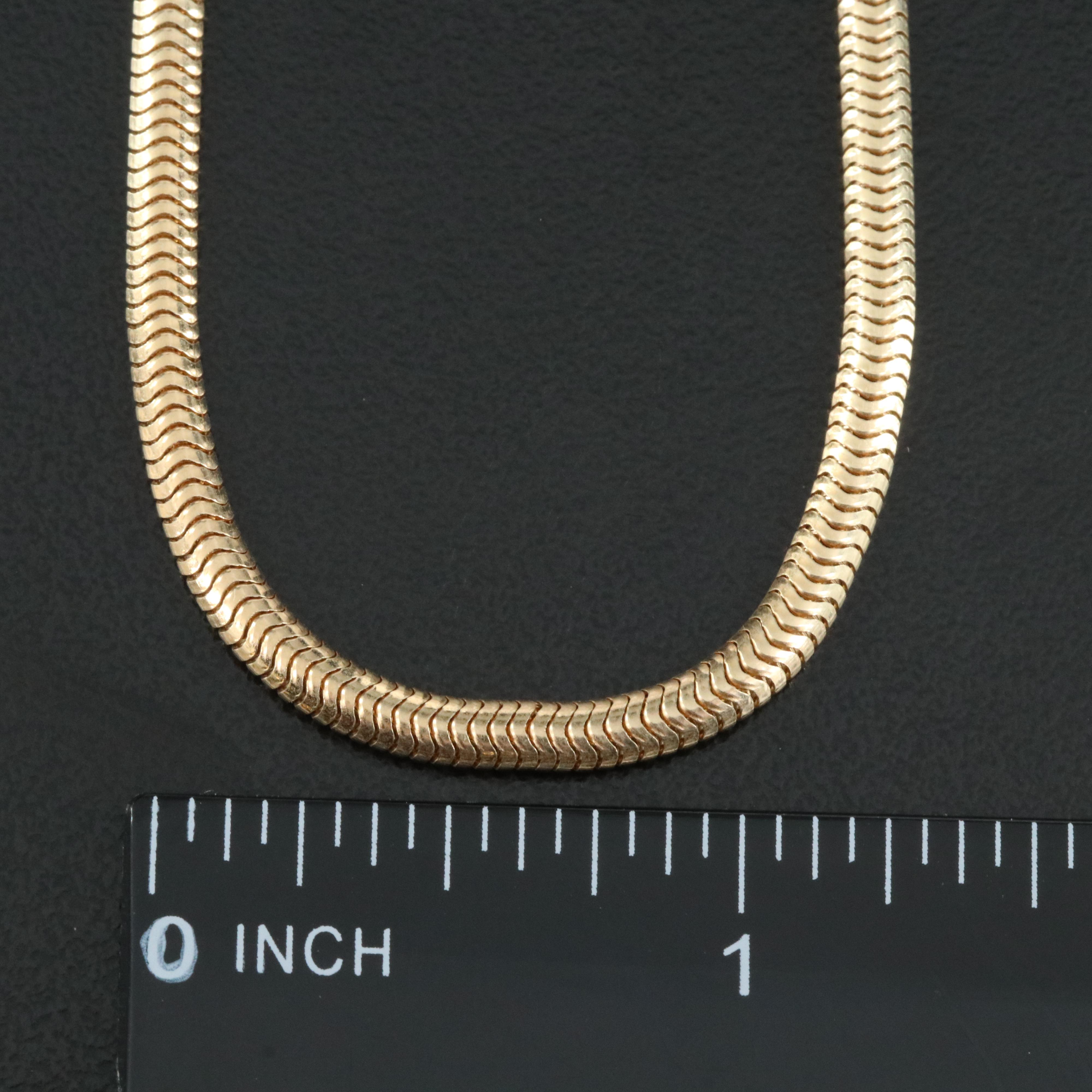 Vintage Snake Chain Necklace with GoldFilled Clasp EBTH