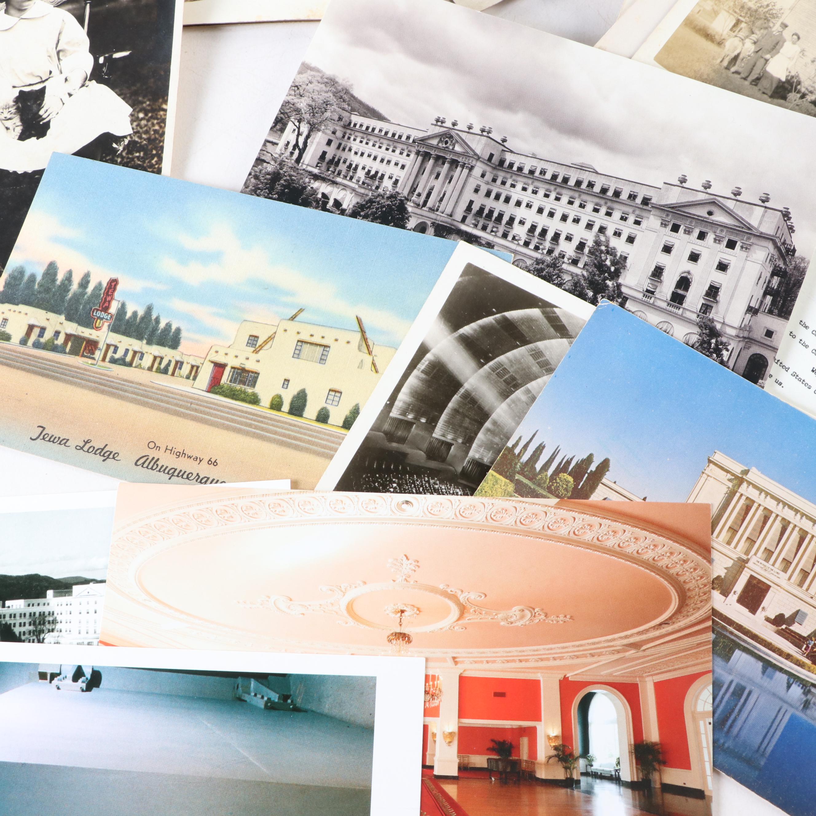 Photograph and Souvenir Postcards with Tintype