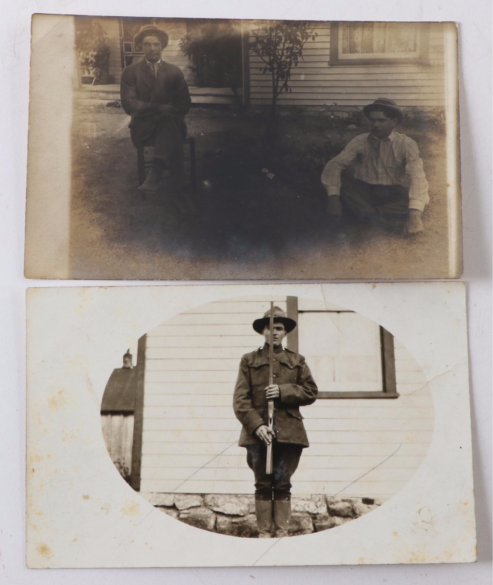 Photograph and Souvenir Postcards with Tintype