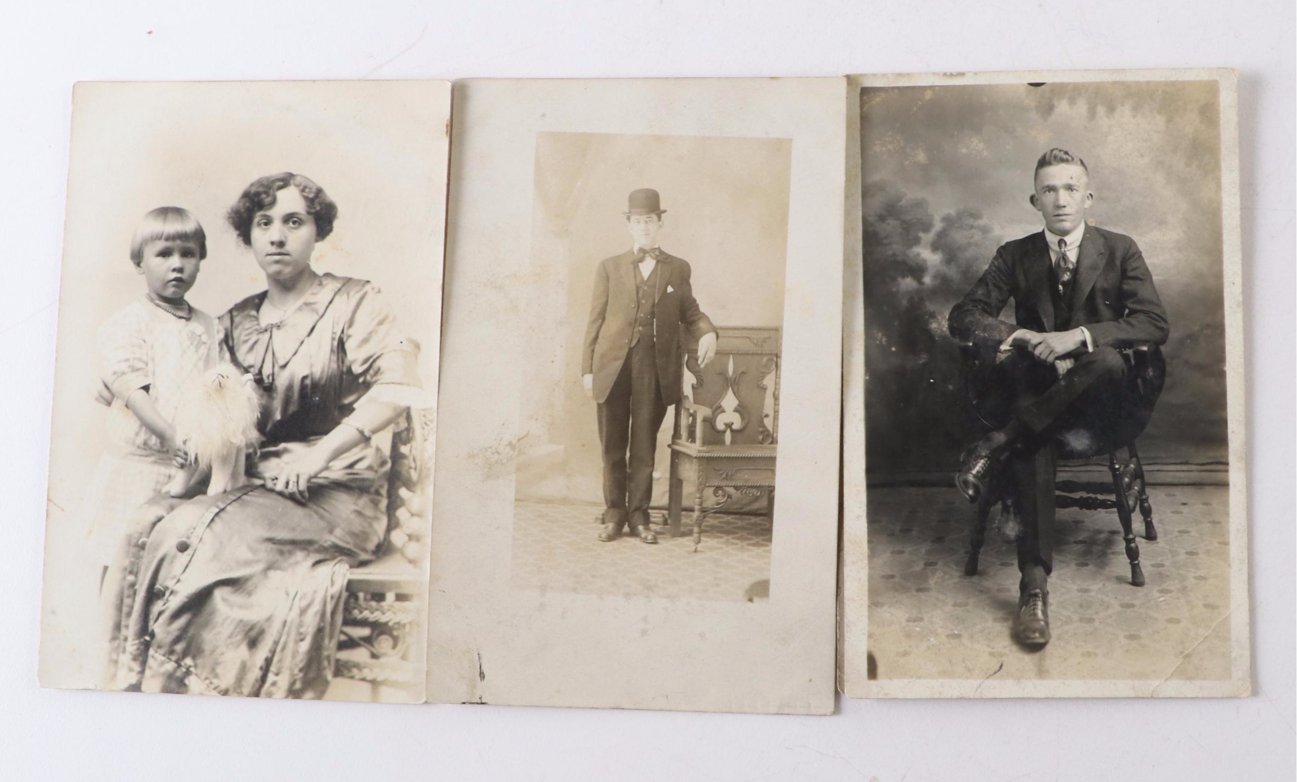 Photograph and Souvenir Postcards with Tintype