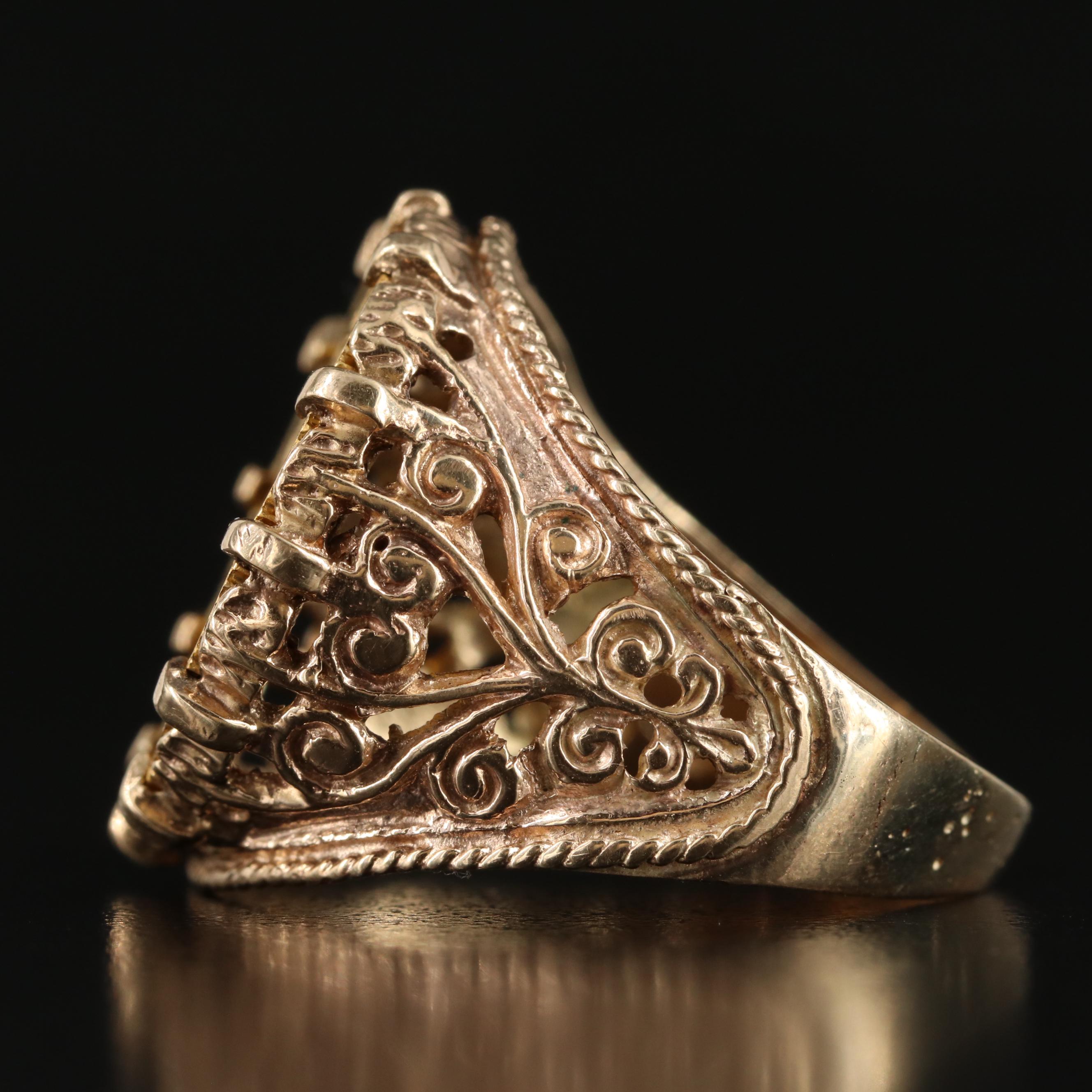 10K Ring with 1913 British Gold Sovereign Coin