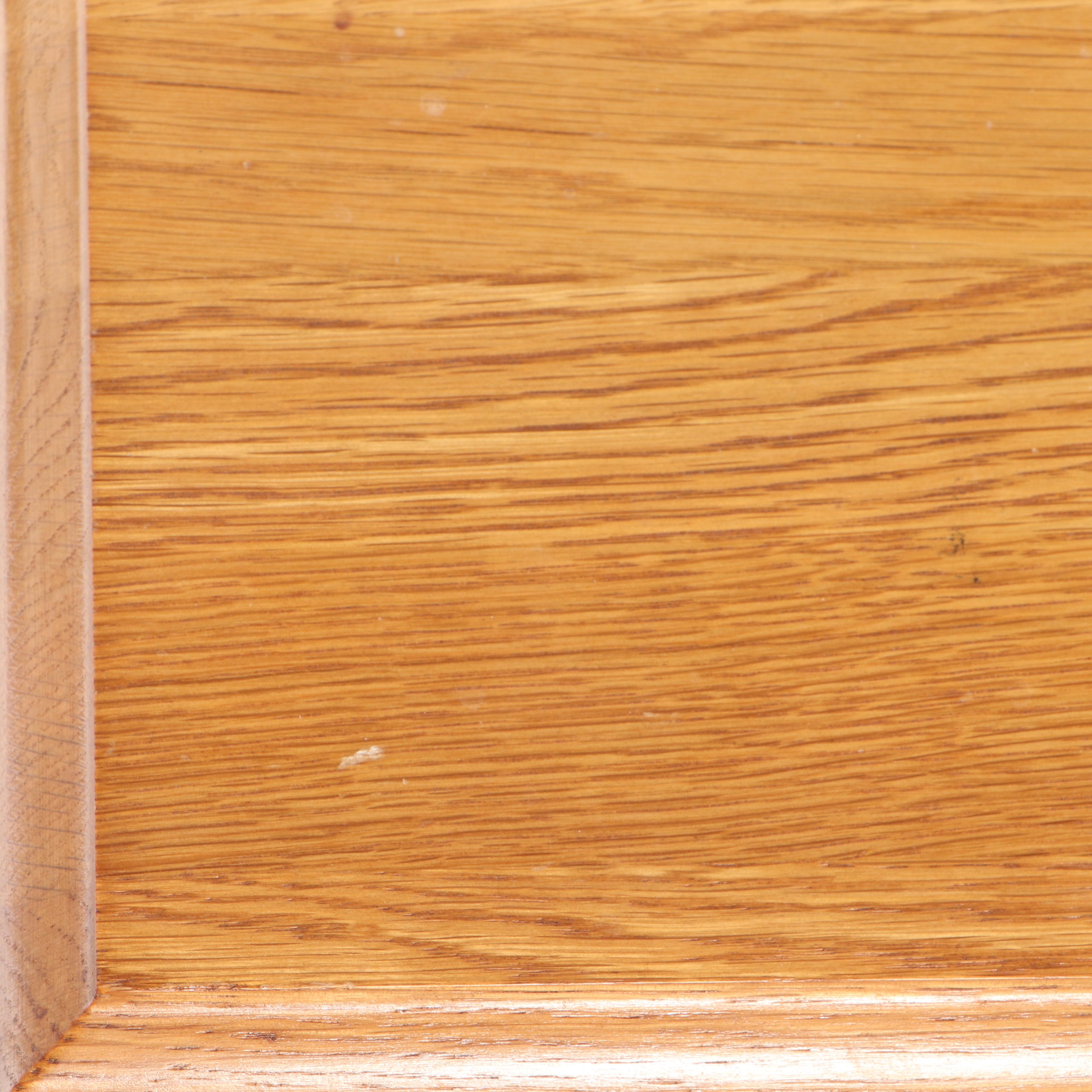 American Primitive Style Oak Drop-Leaf End Table