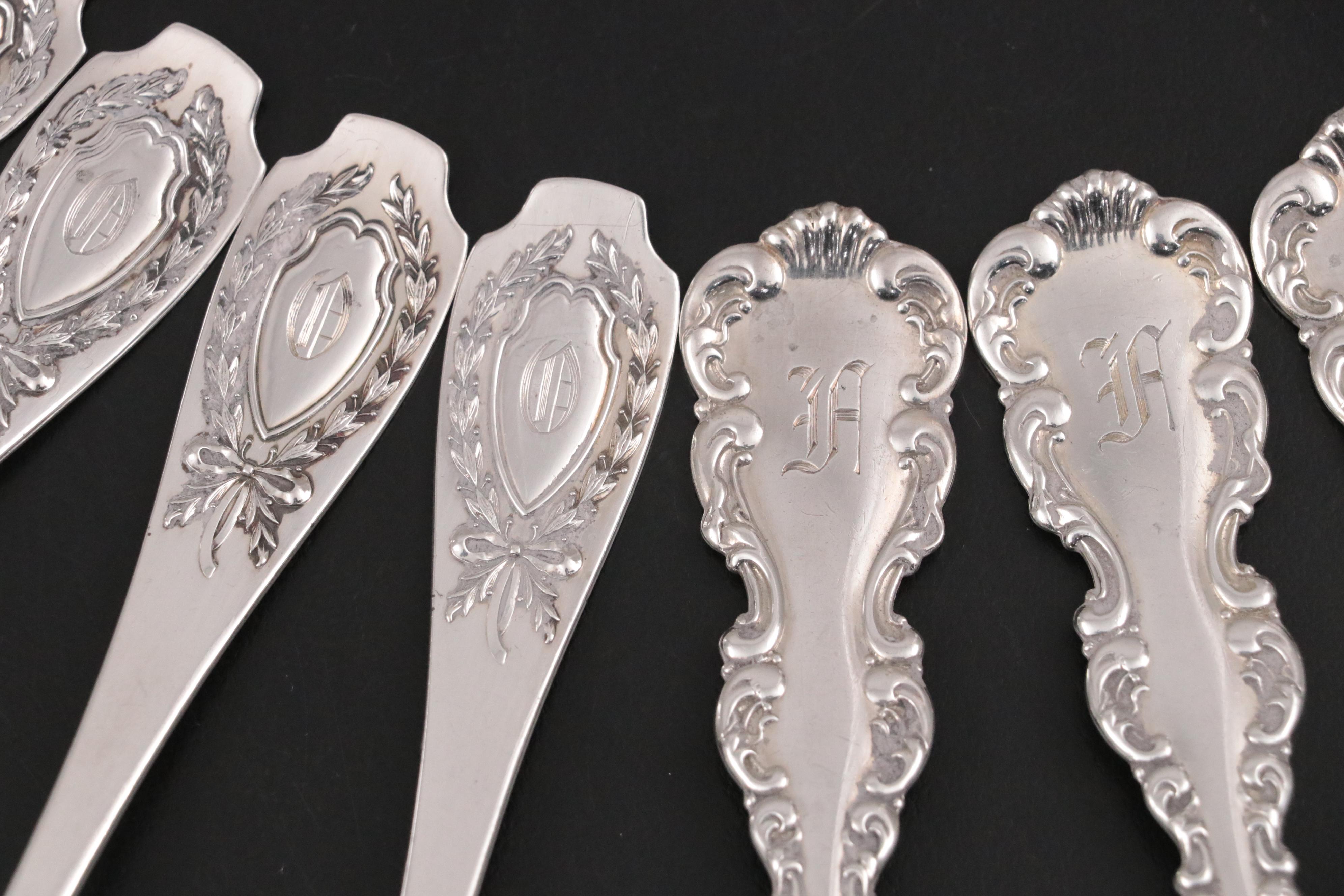 Whiting Manufacturing Co. "Louis XV" and Alvin "Apollo" Sterling Soup Spoons