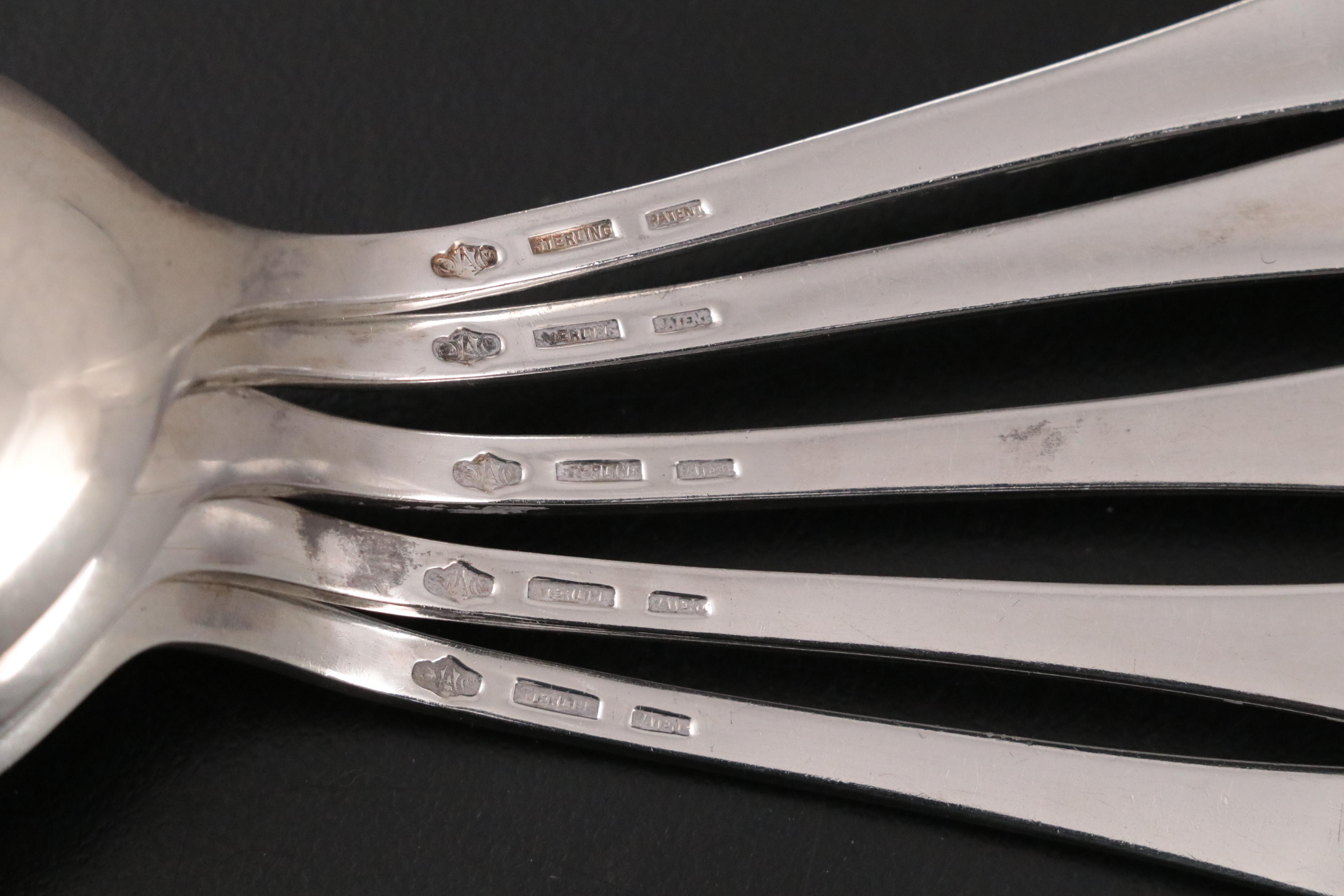 Whiting Manufacturing Co. "Louis XV" and Alvin "Apollo" Sterling Soup Spoons