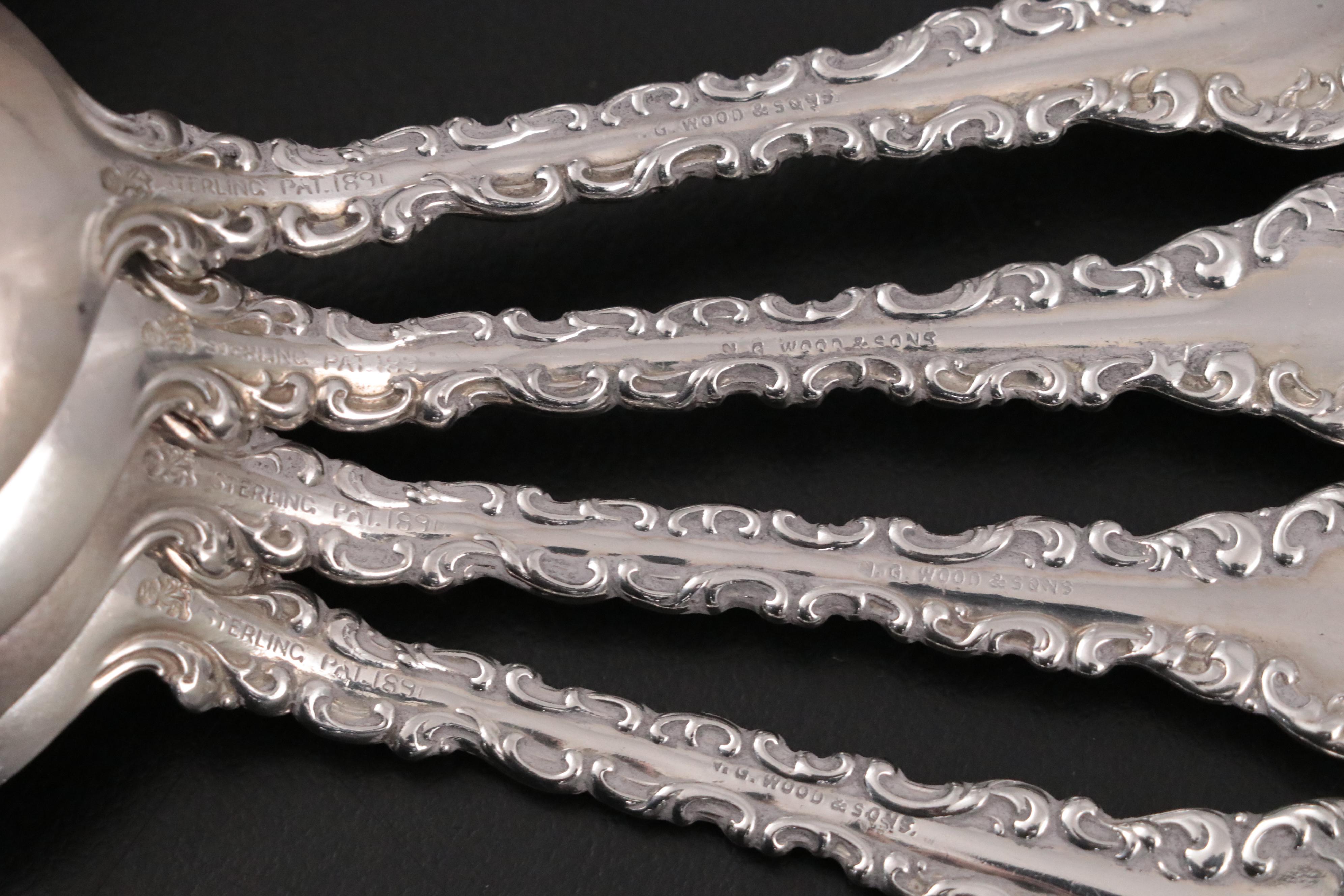 Whiting Manufacturing Co. "Louis XV" and Alvin "Apollo" Sterling Soup Spoons