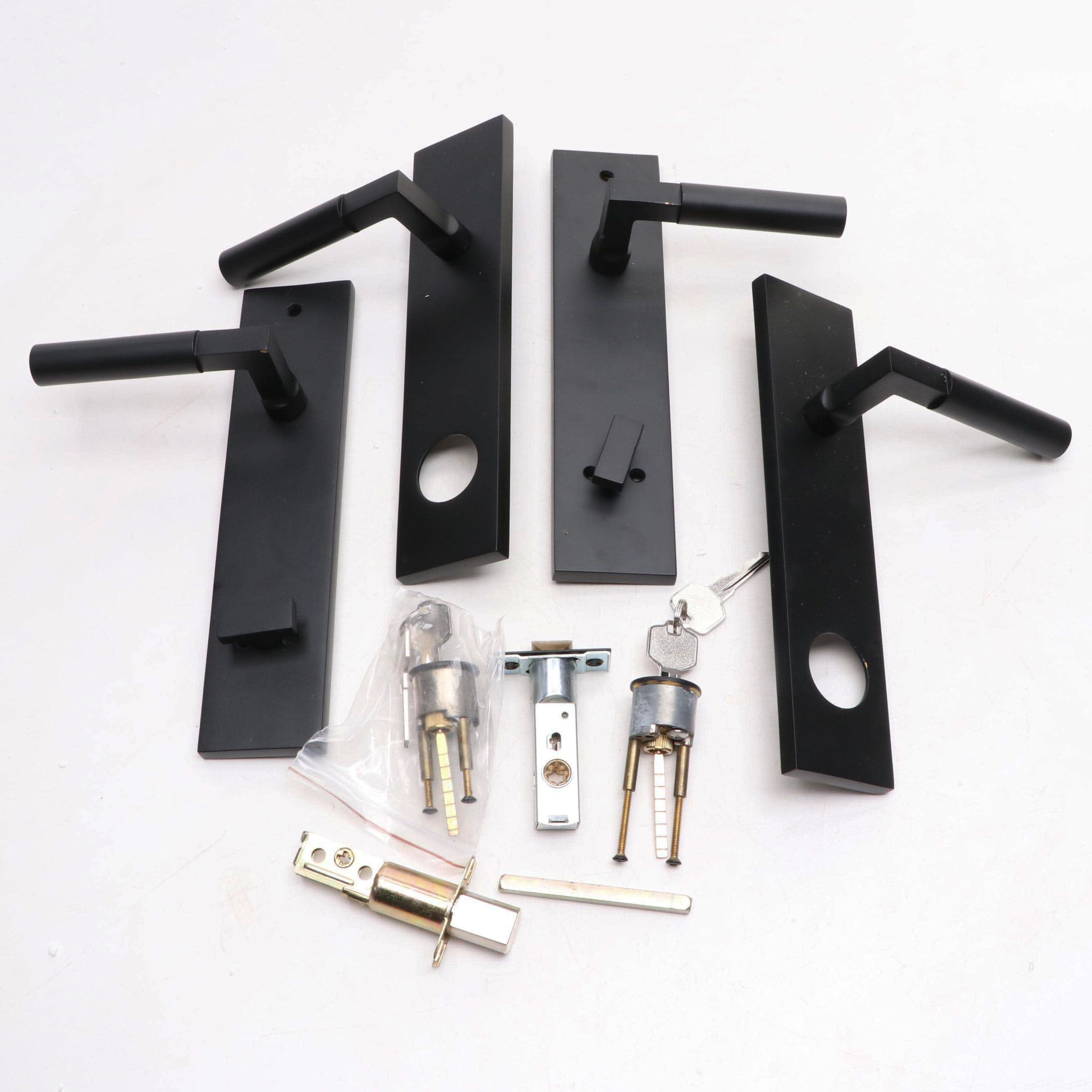 Signature Hardware Satin Black Brass Door Handles