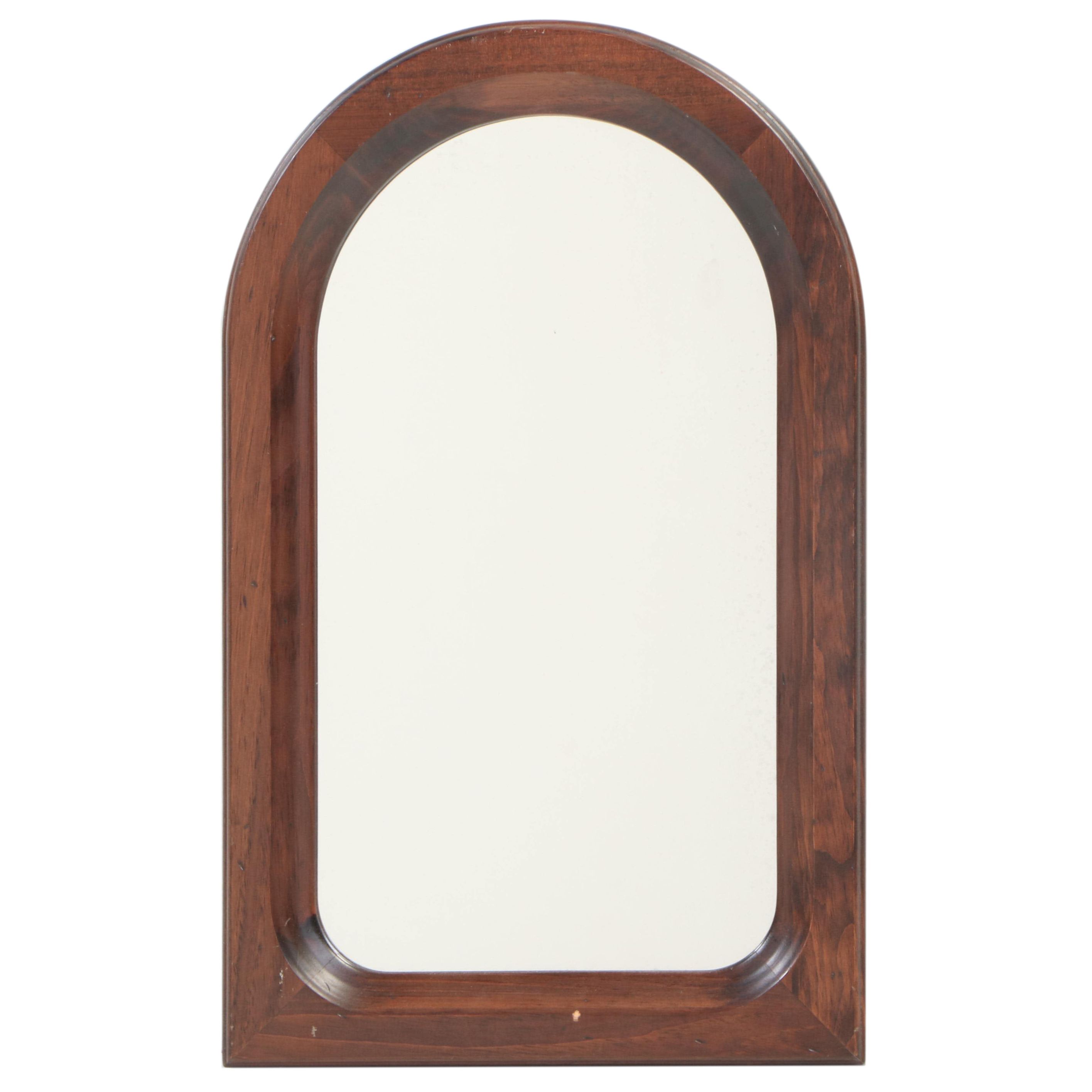 Wooden Walnut Finish Frame Wall Mirror