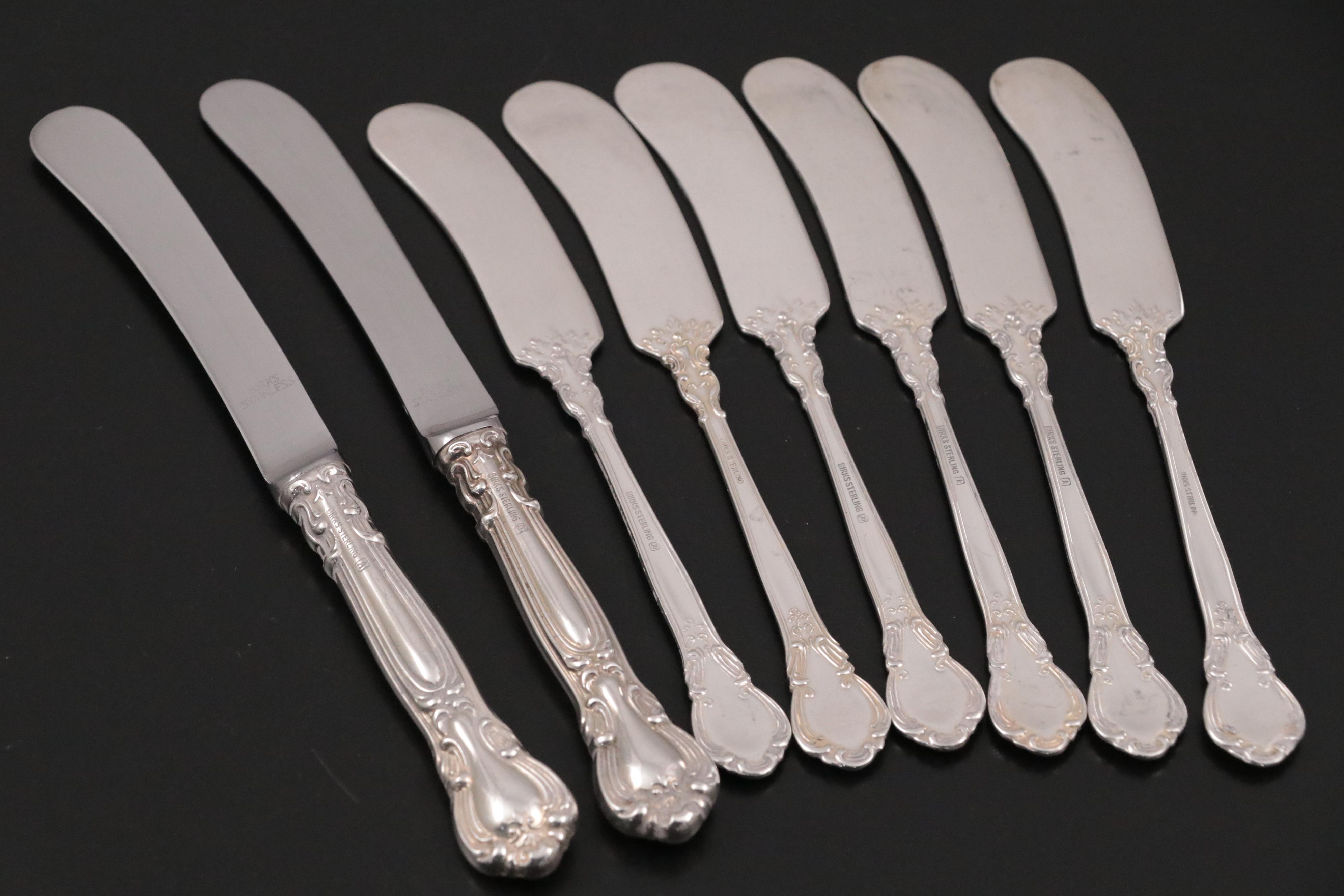 Birk Sterling Silver Soup Spoons, Demitasse Spoons, and More