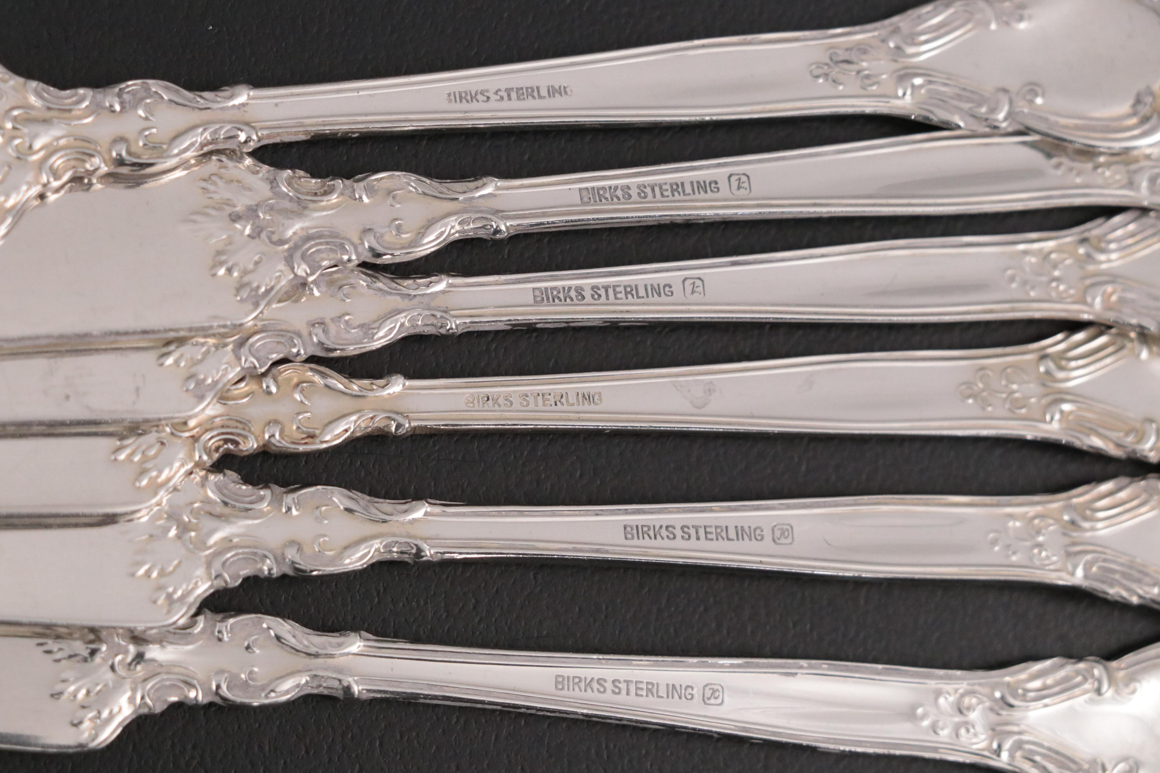 Birk Sterling Silver Soup Spoons, Demitasse Spoons, and More