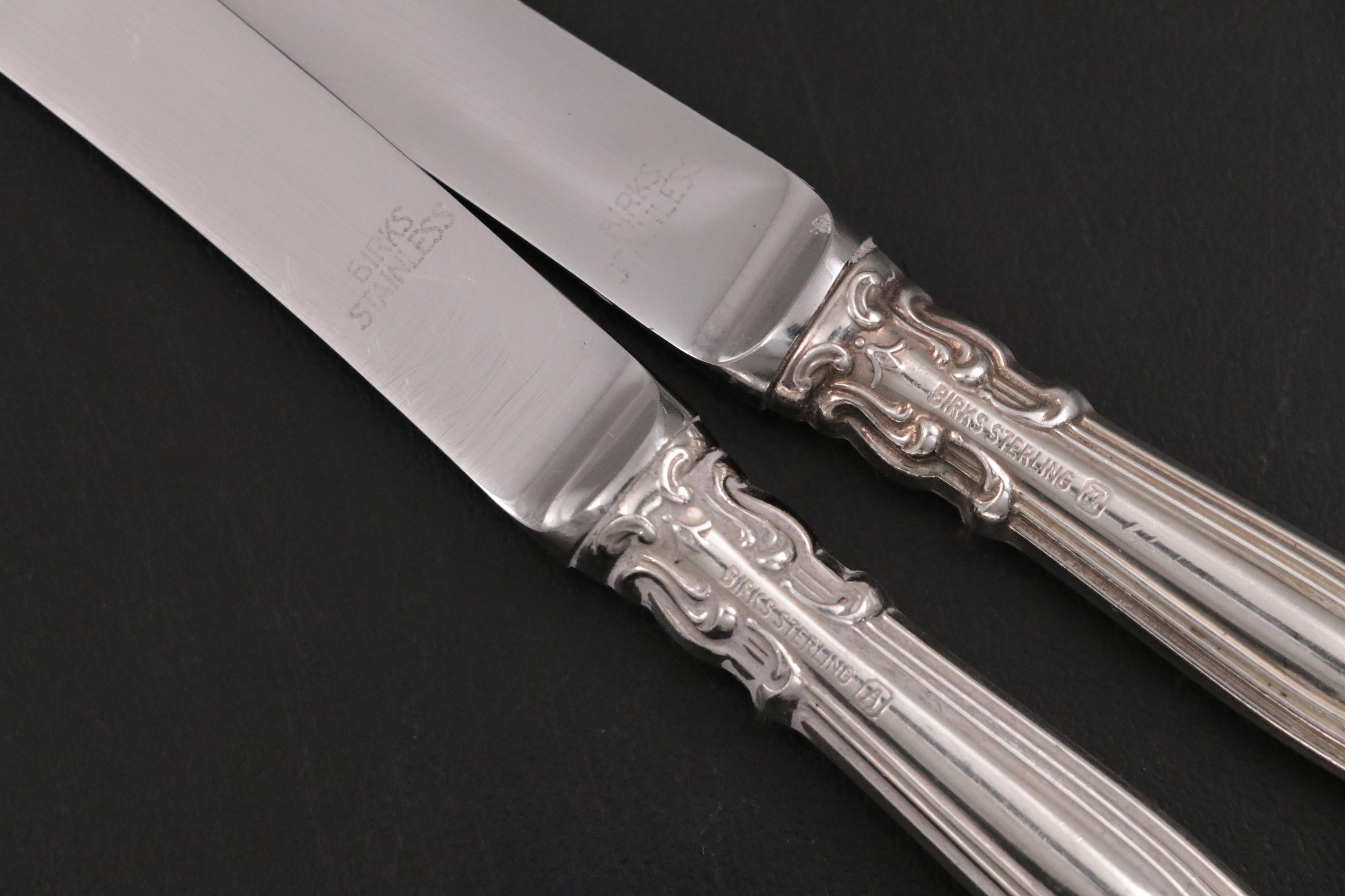 Birk Sterling Silver Soup Spoons, Demitasse Spoons, and More