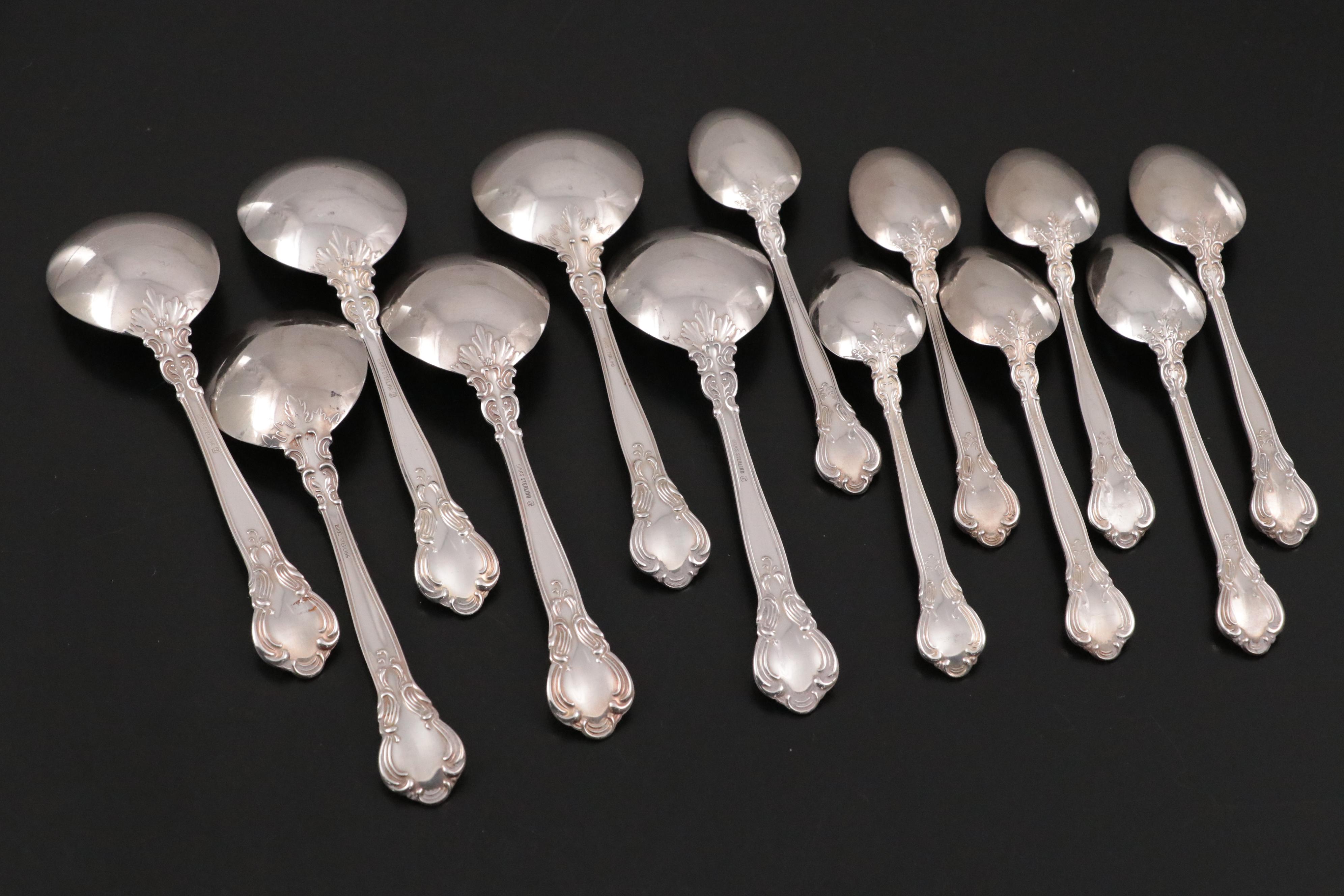 Birk Sterling Silver Soup Spoons, Demitasse Spoons, and More
