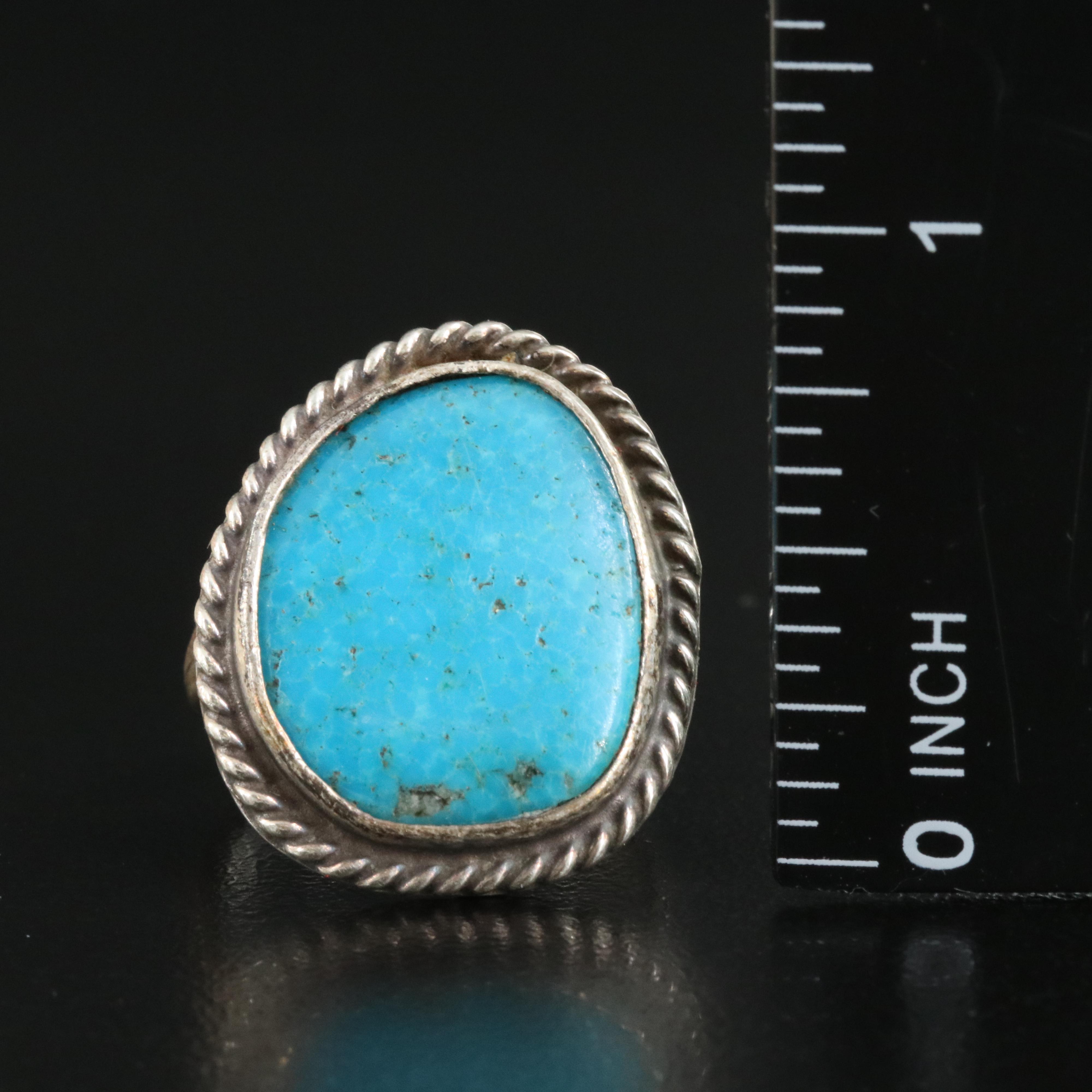 Sterling Rings and Necklace Including Turquoise and Coral with Jewelry Box