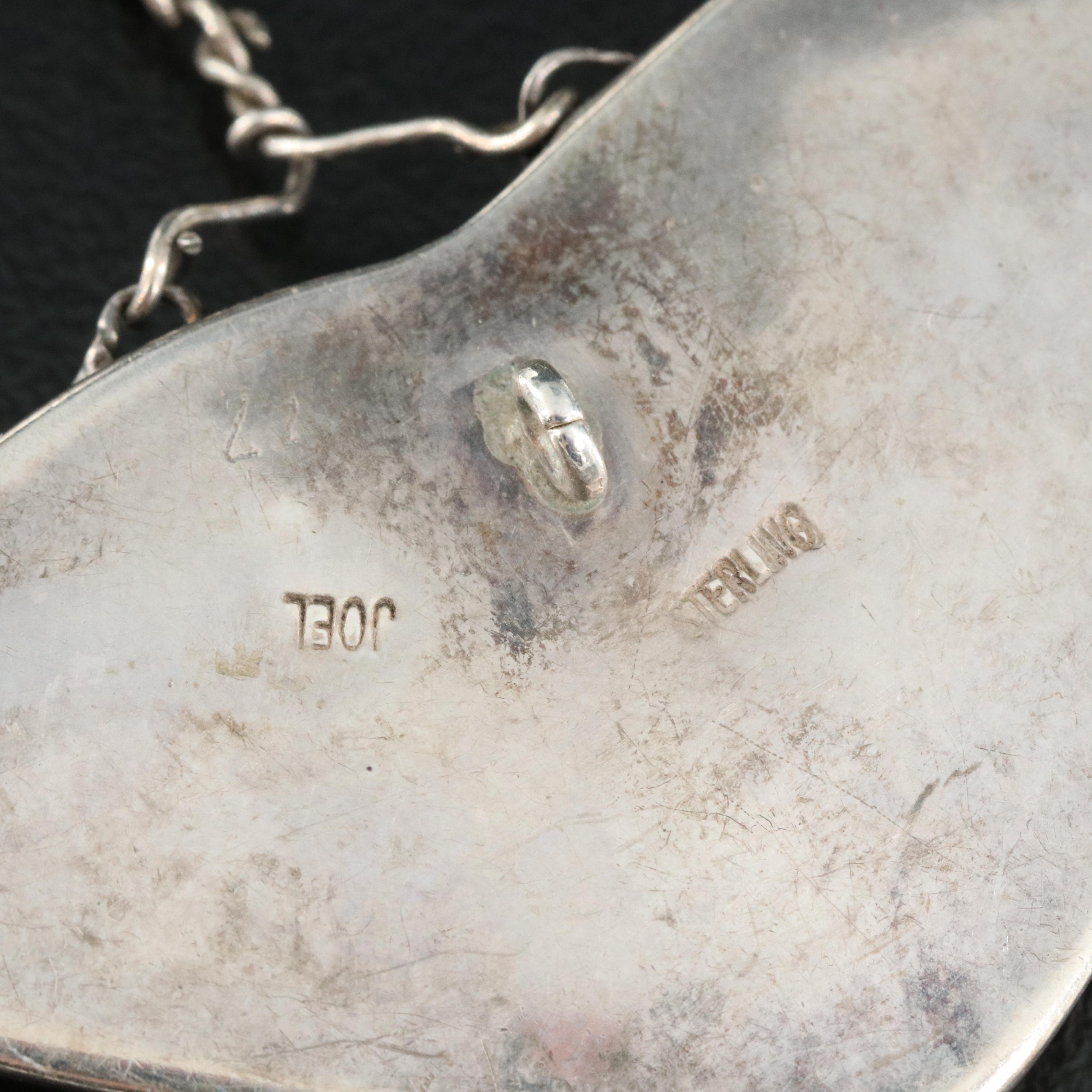 Sterling Rings and Necklace Including Turquoise and Coral with Jewelry Box