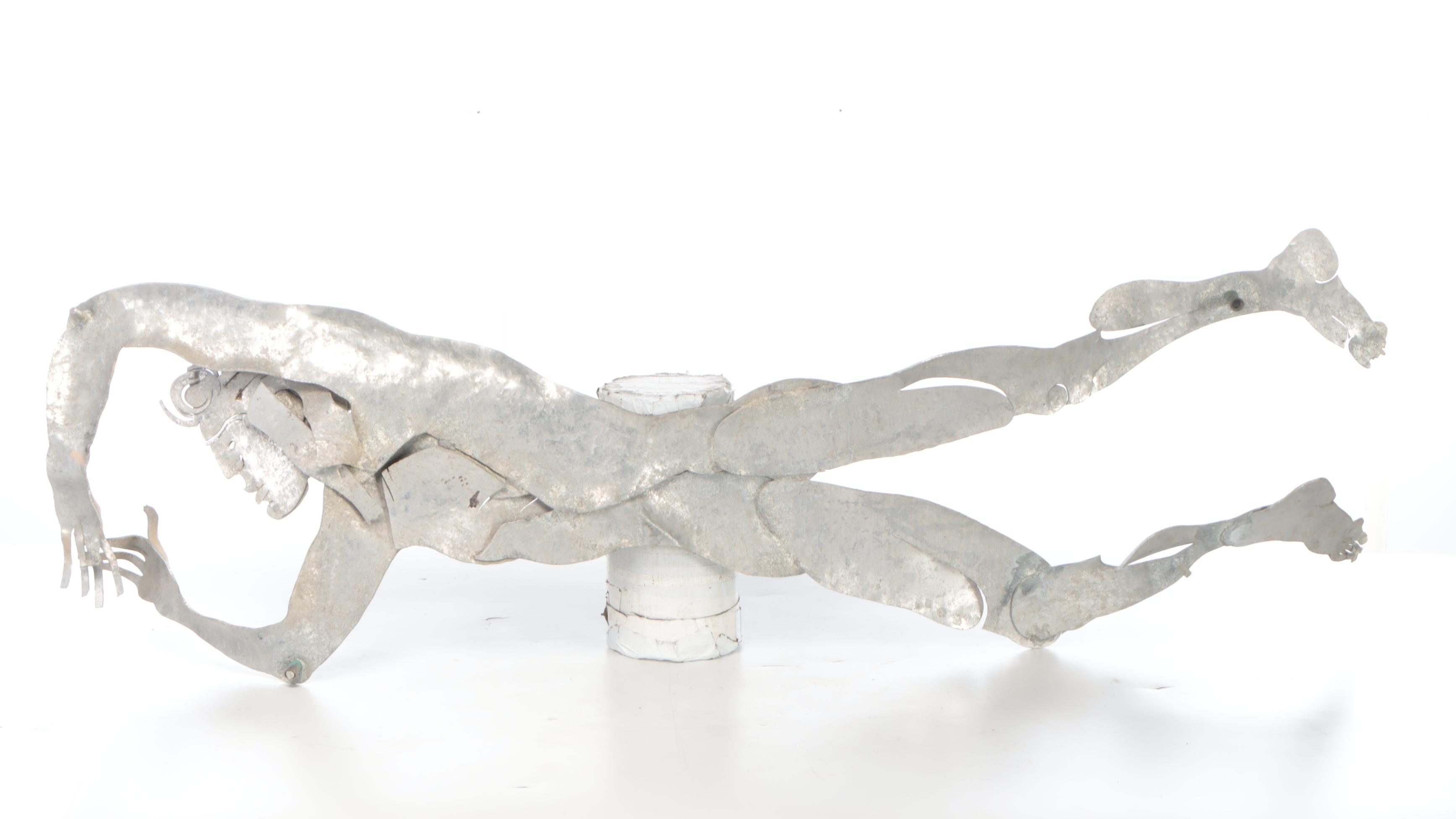 Sculpted Metal Man Wall Art